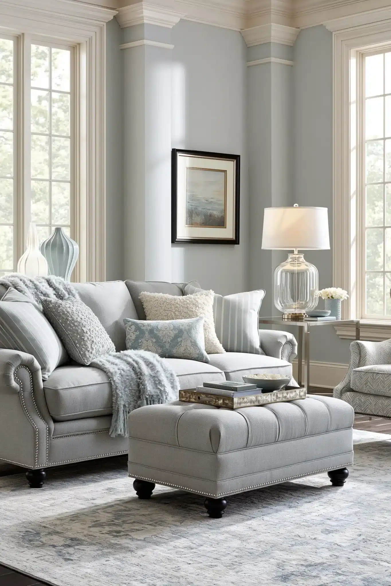 29 Light Blue and Grey Living Room Ideas That Stay Airy 10