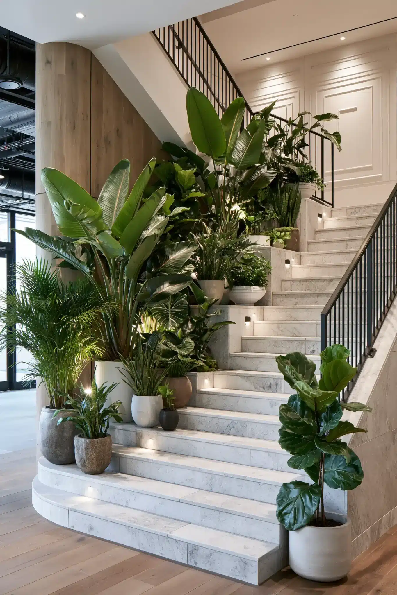 29 Indoor Staircase Garden Ideas for a Stairwell That Breathes 10