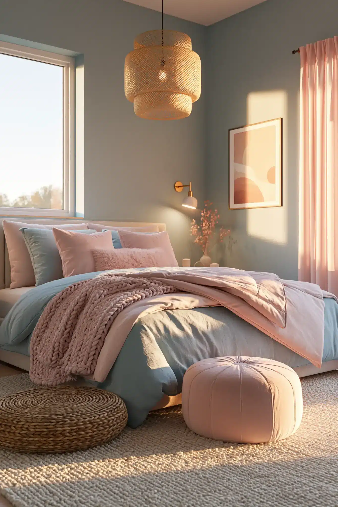 29 Light Blue and Pink Bedroom Ideas That Stay Grown-Up 10