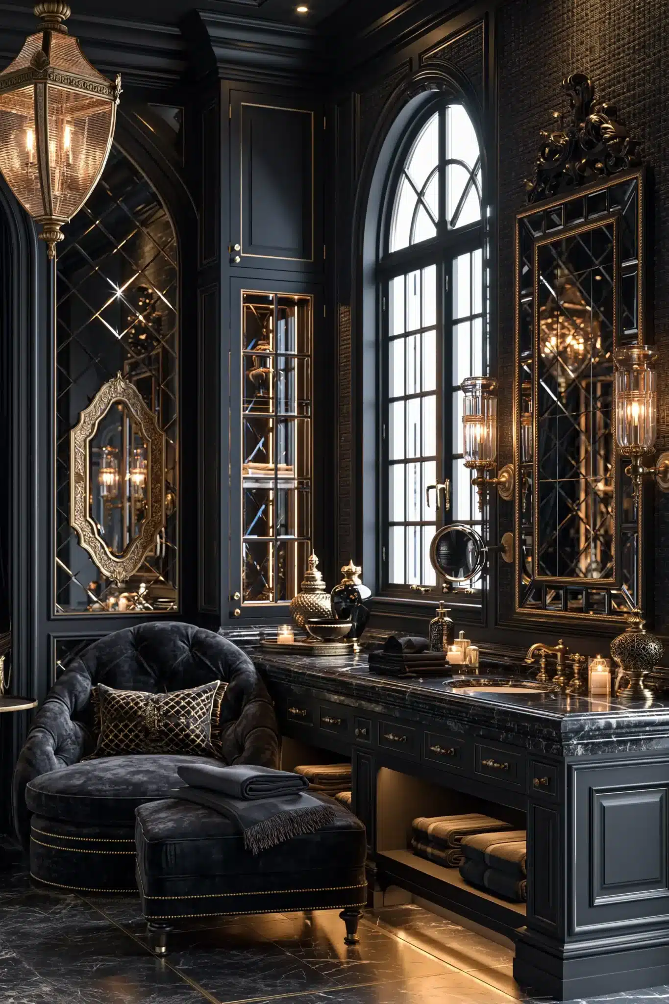 29 Gothic Bathroom Ideas That Feel Moody Without Going Cold 10