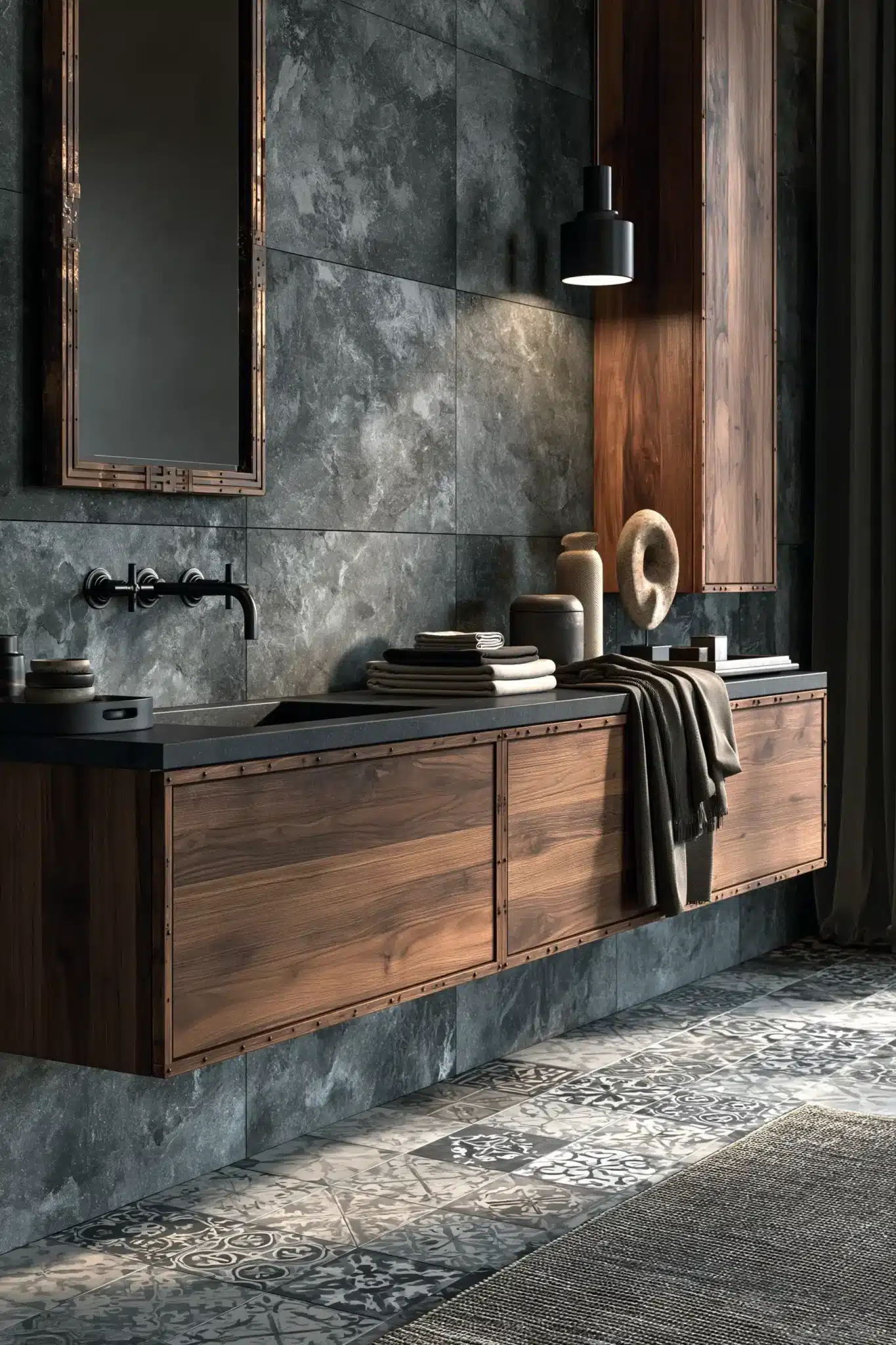 29 Gothic Bathroom Ideas That Feel Moody Without Going Cold 11