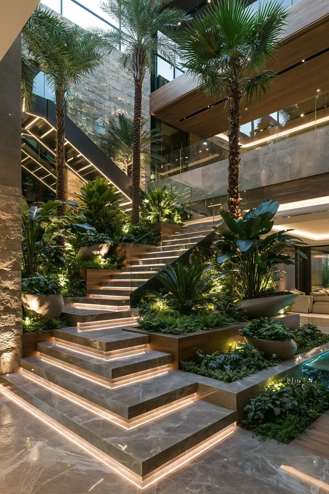 29 Indoor Staircase Garden Ideas for a Stairwell That Breathes 11