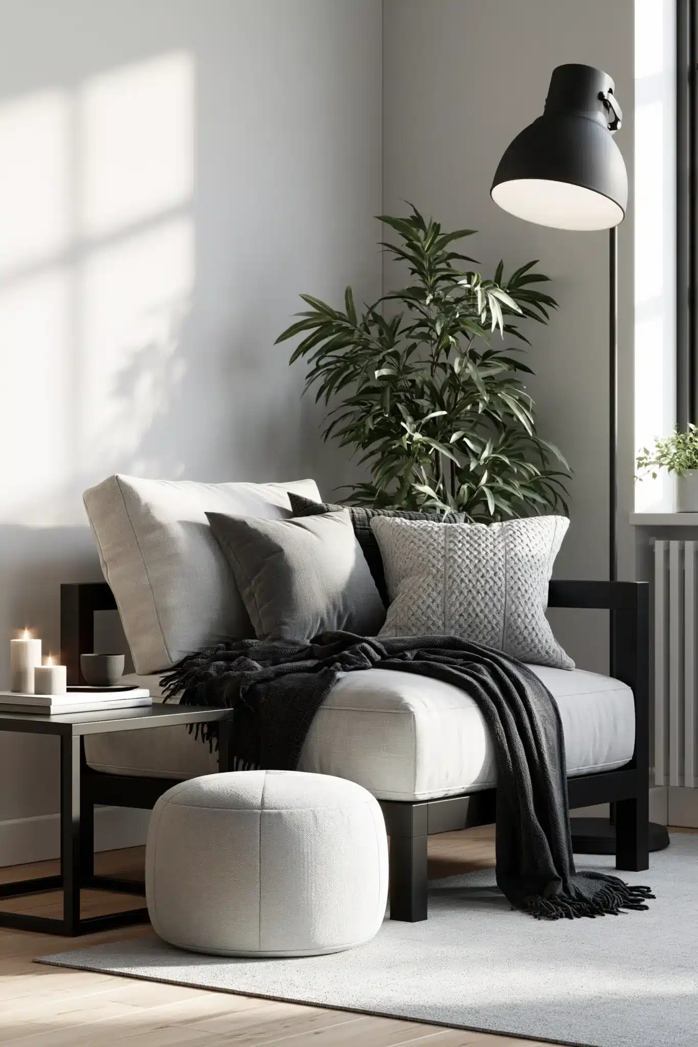 29 Black and White Living Room Decor Ideas with Real Contrast 11