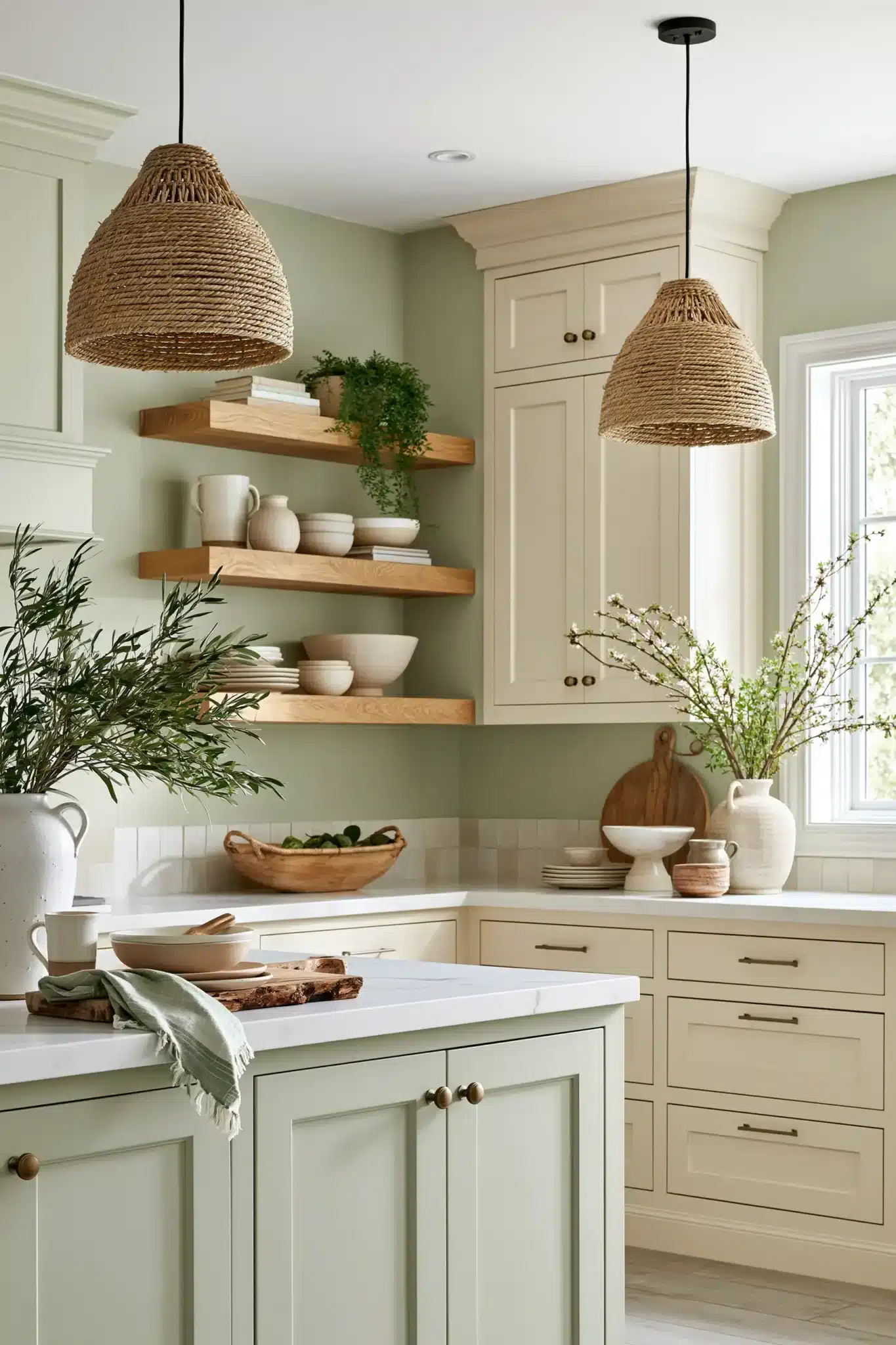 29 Sage Green and Cream Kitchen Ideas That Stay Soft 11