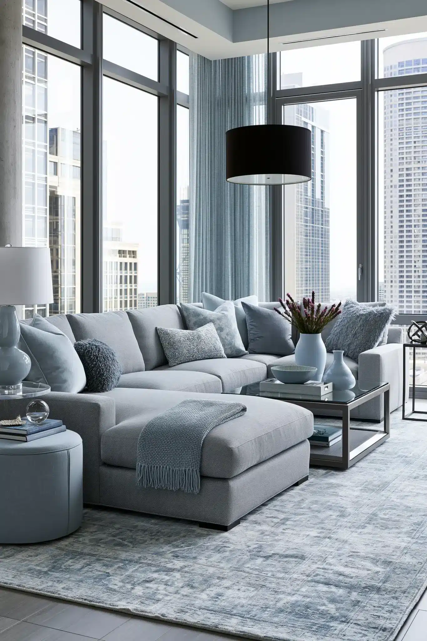 29 Light Blue and Grey Living Room Ideas That Stay Airy 11