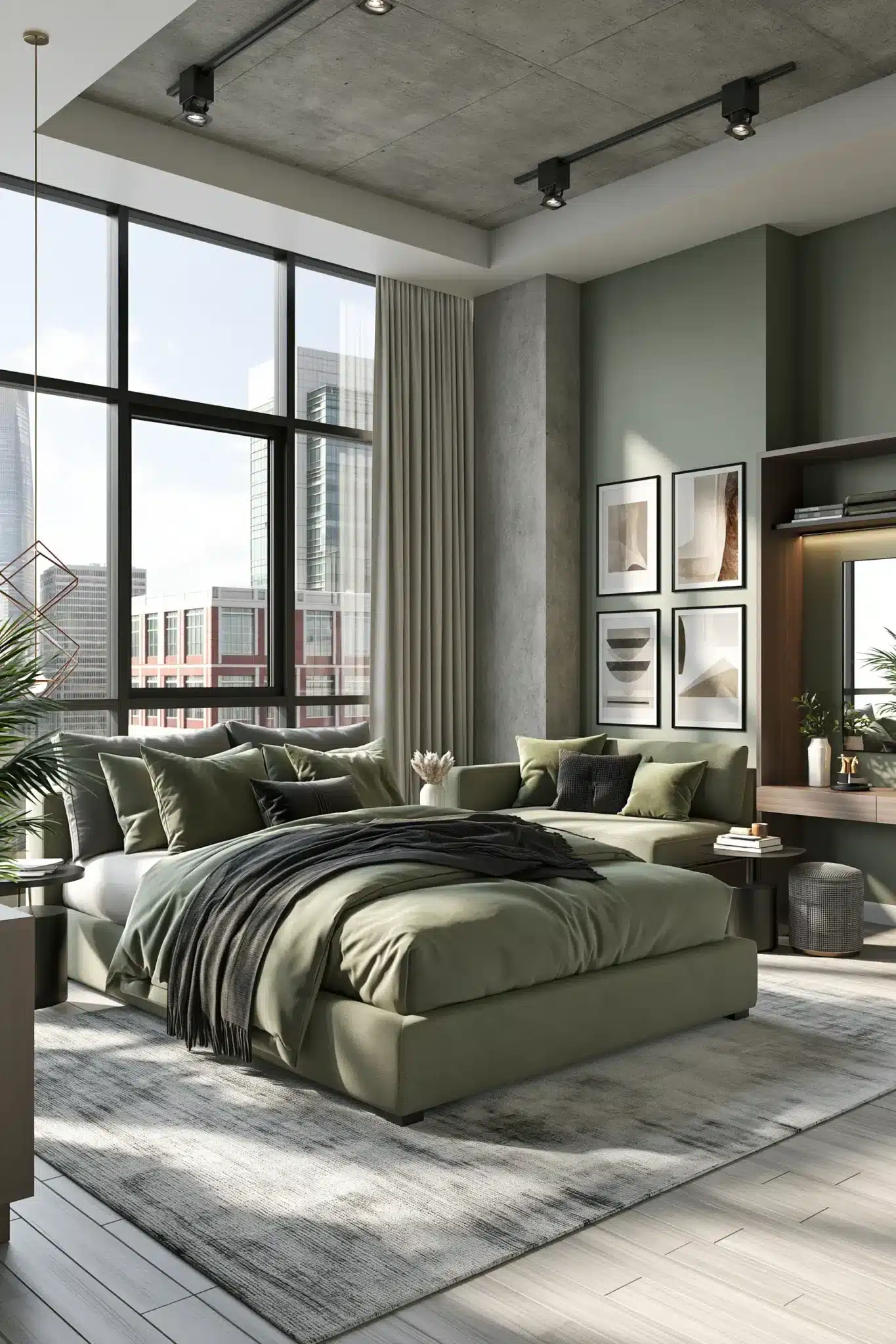 29 Sage Green and Grey Bedroom Ideas That Read Calm 11