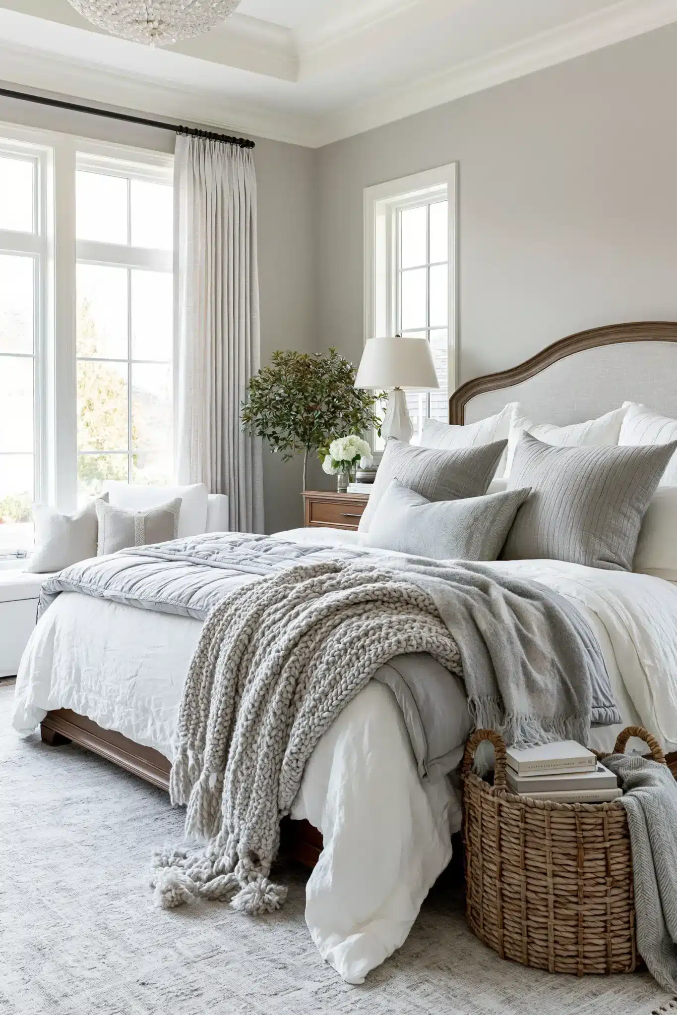 29 Grey and White Bedroom Ideas That Never Feel Flat 11