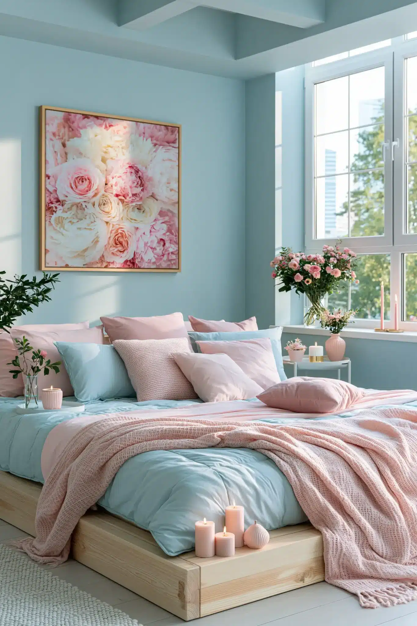 29 Light Blue and Pink Bedroom Ideas That Stay Grown-Up 12