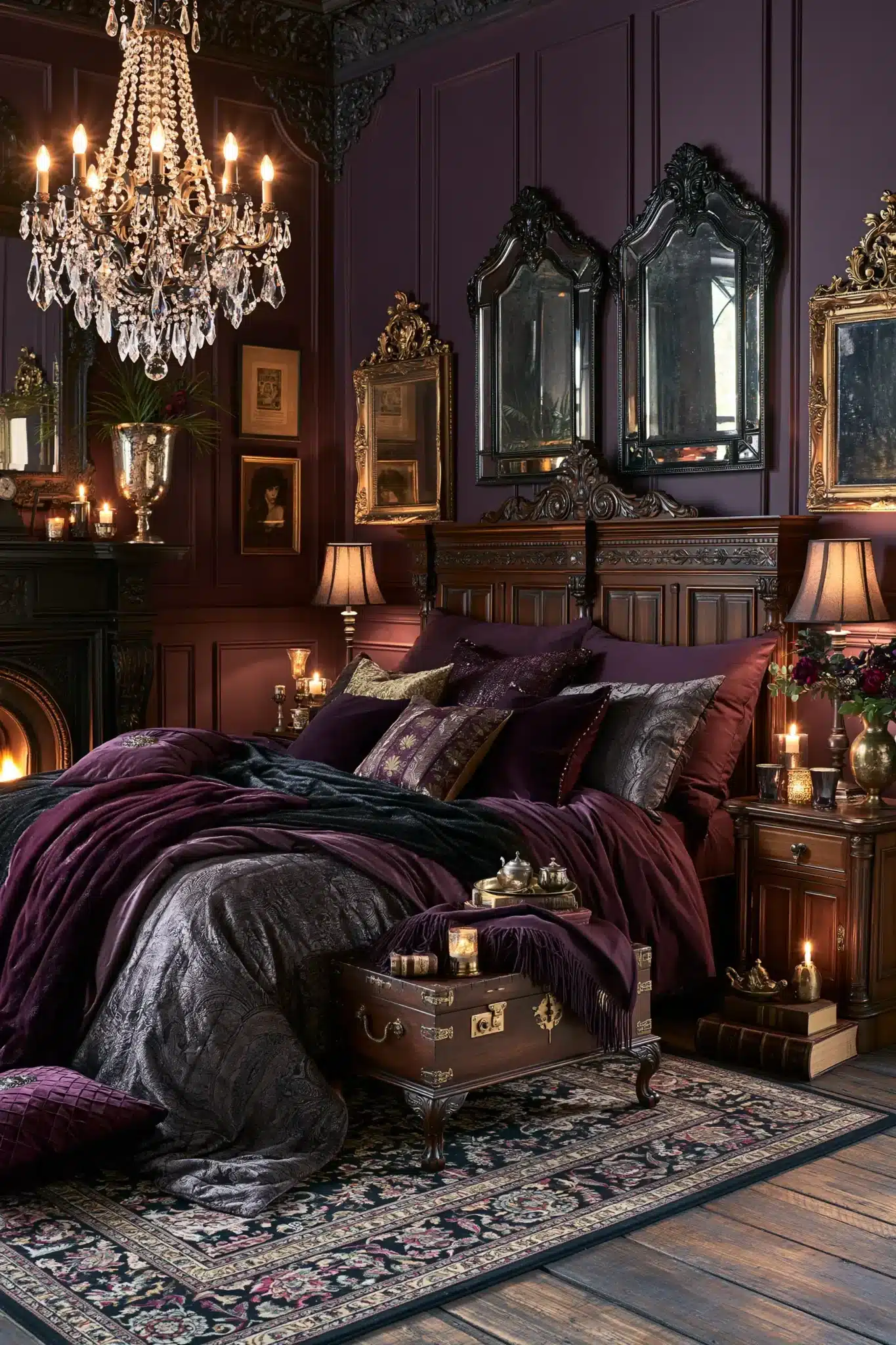 29 Purple Gothic Bedroom Ideas That Lean Into Deep Plum 12