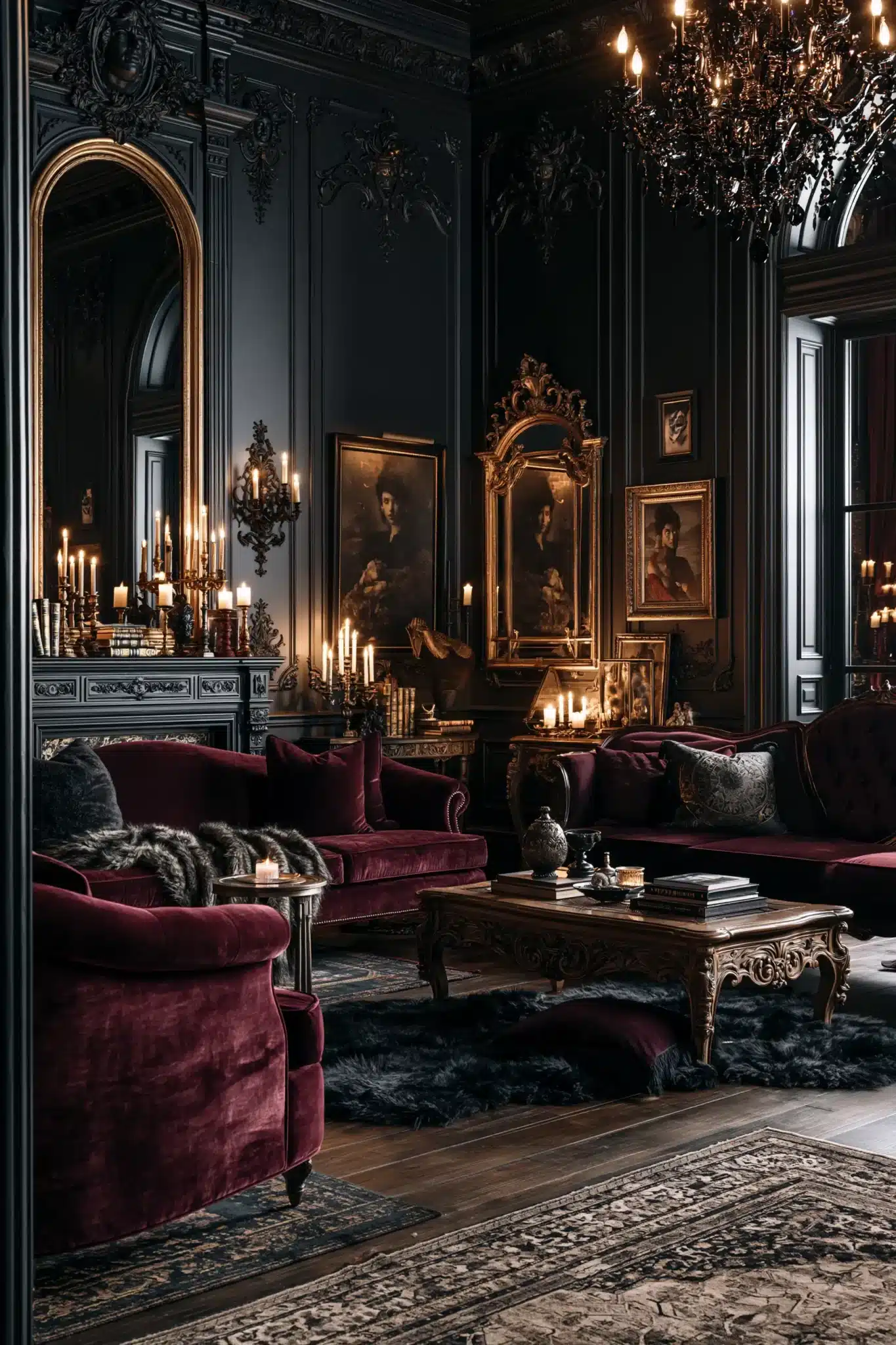 29 Gothic Living Room Ideas for a Space That Feels Lived-In 12