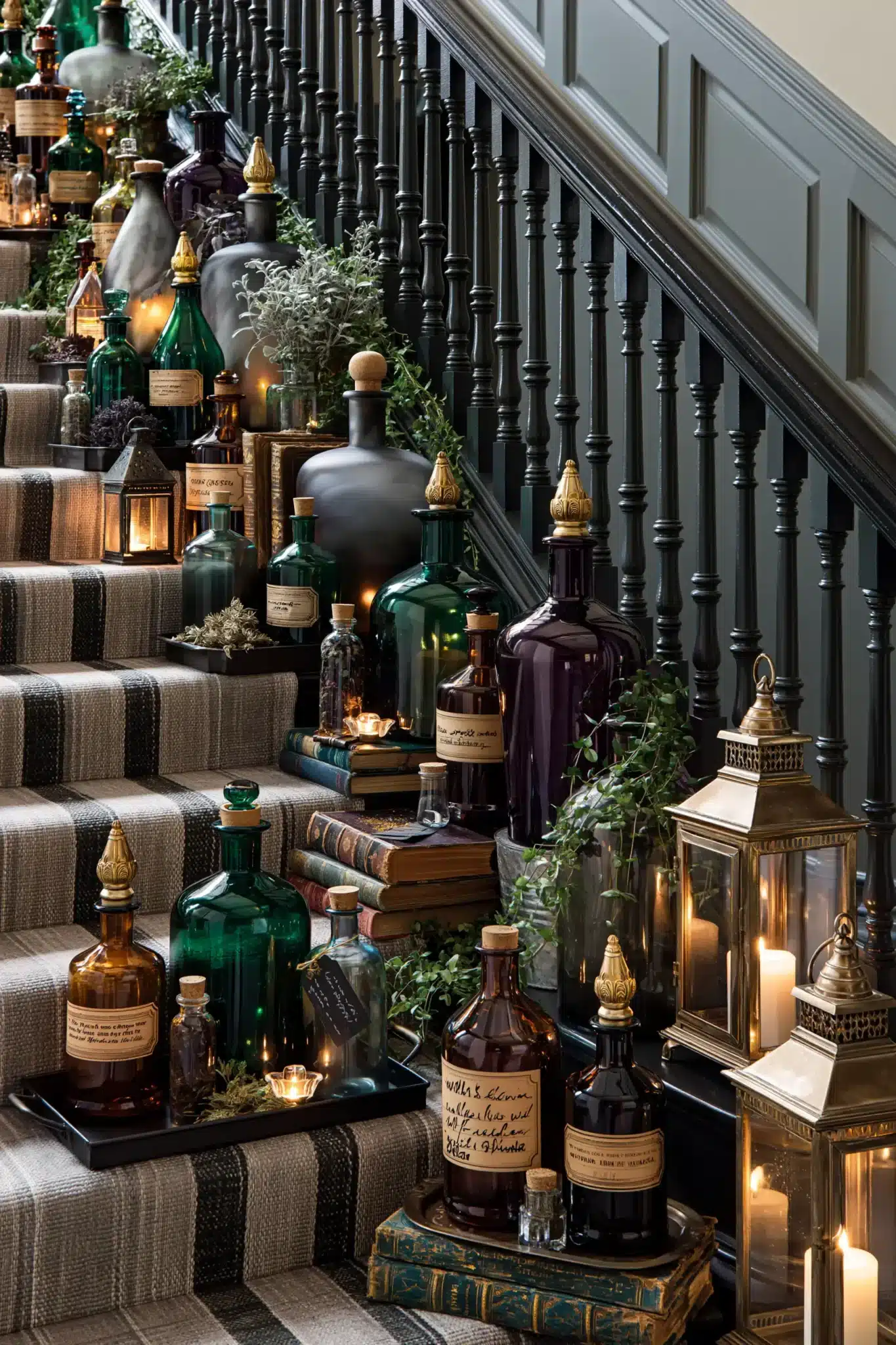 29 Halloween Staircase Decor Ideas That Skip the Cheap Stuff 12