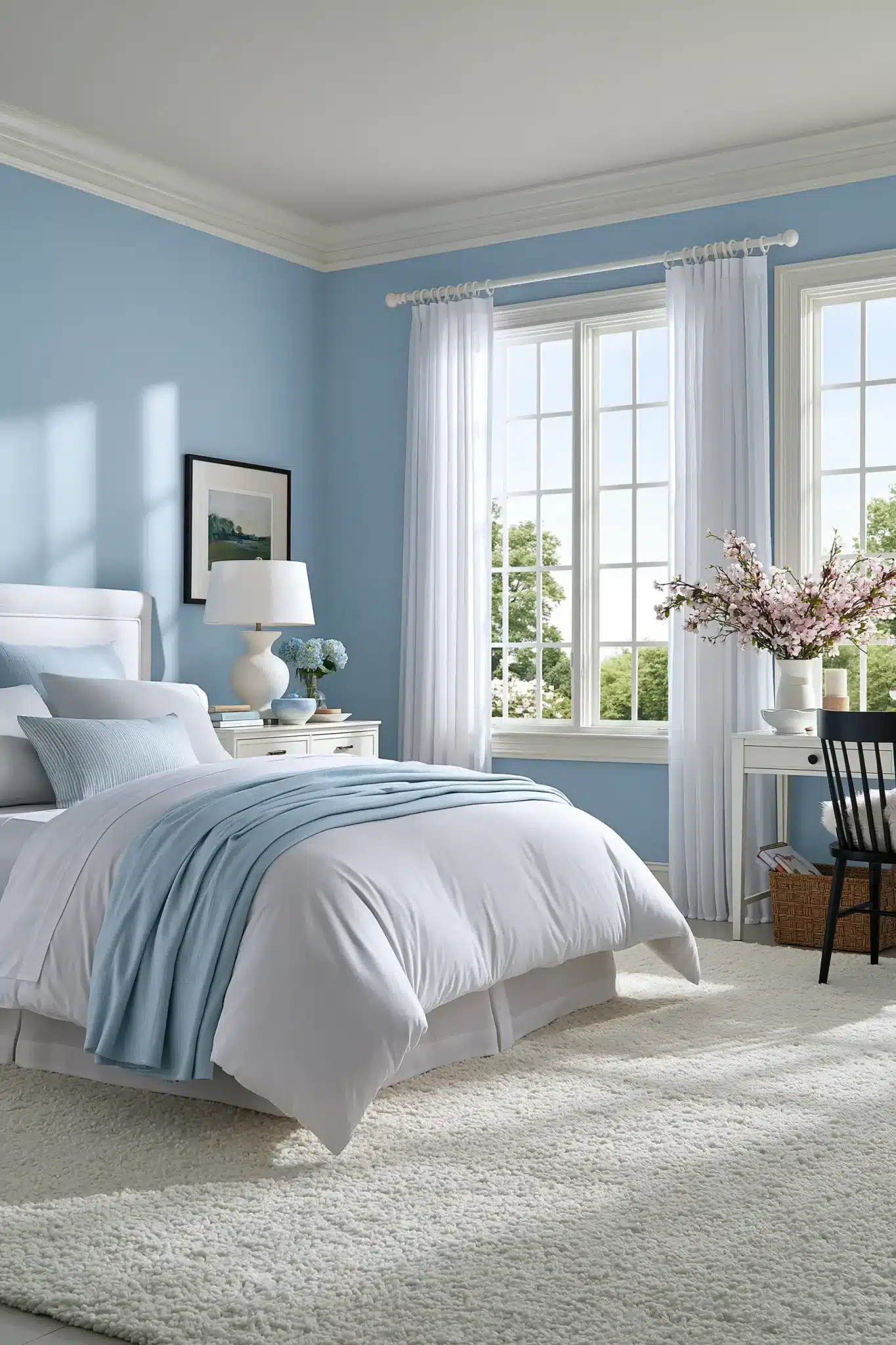 29 Light Blue and White Bedroom Ideas That Breathe 12