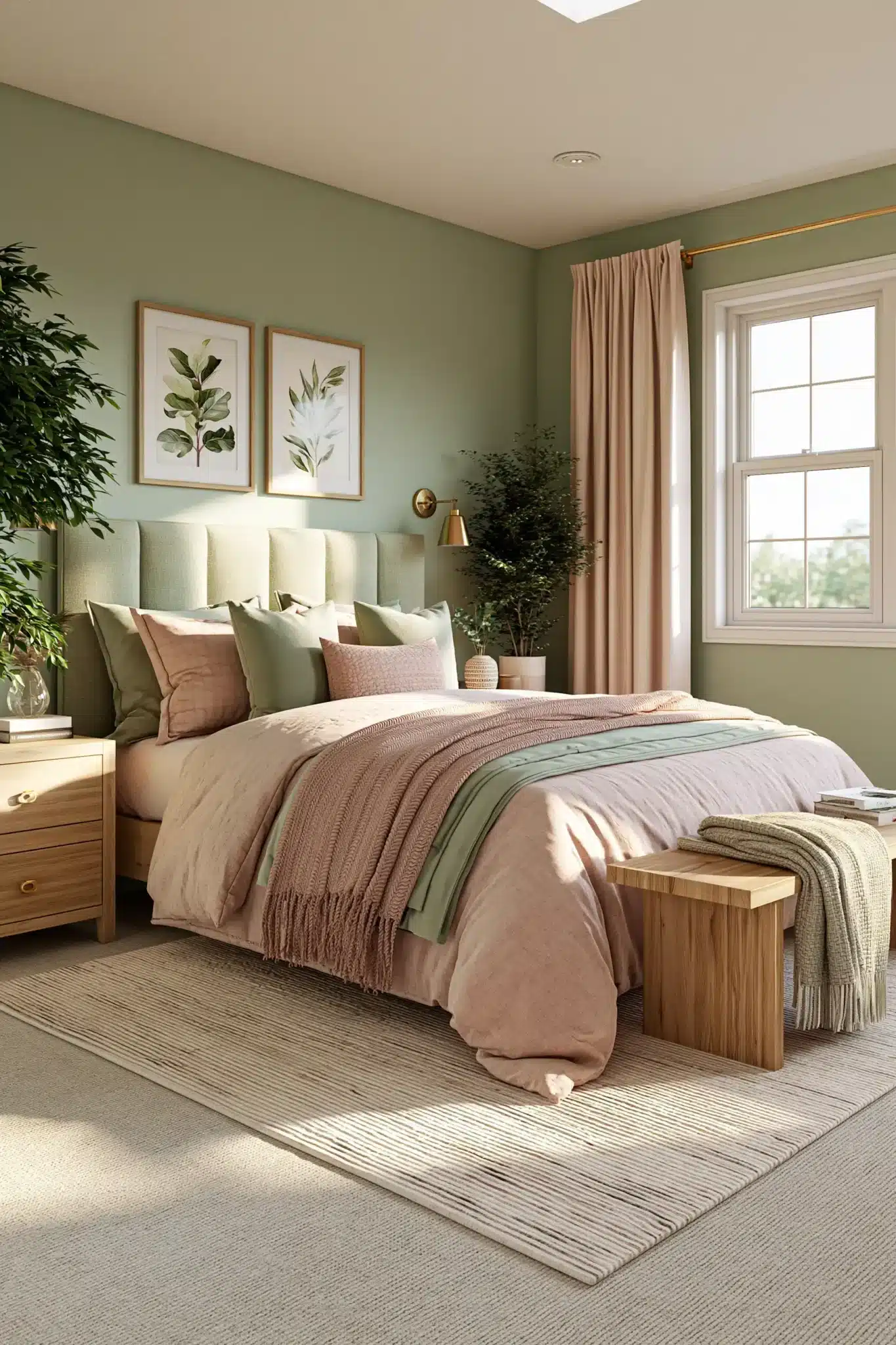 29 Sage Green and Blush Bedroom Ideas That Feel Quiet 13