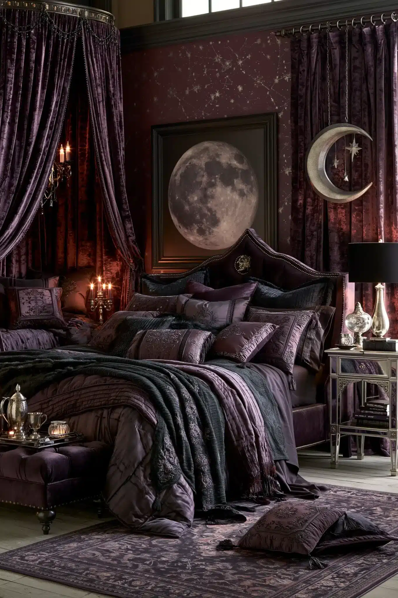 29 Purple Gothic Bedroom Ideas That Lean Into Deep Plum 13