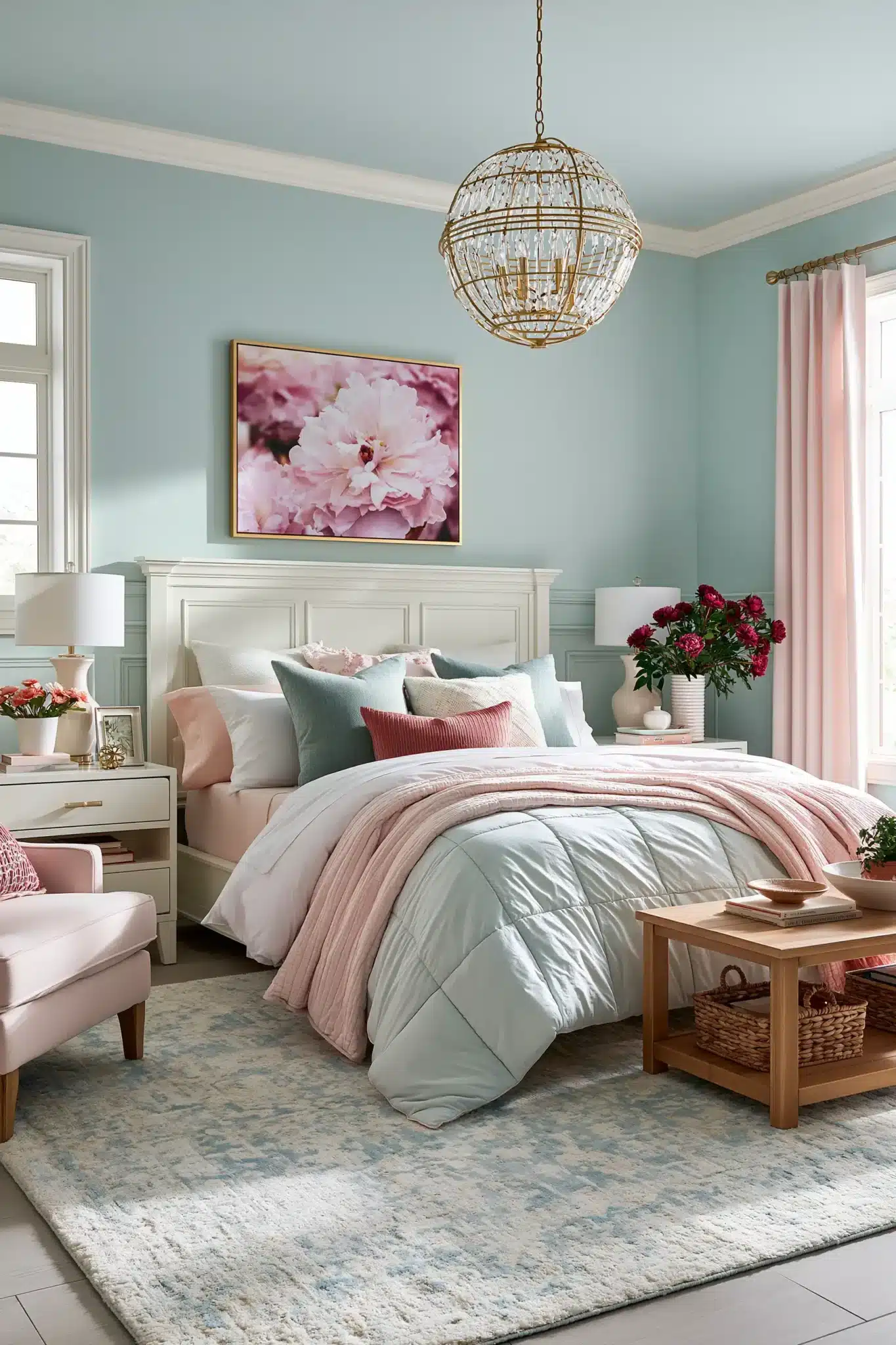 29 Light Blue and Pink Bedroom Ideas That Stay Grown-Up 13
