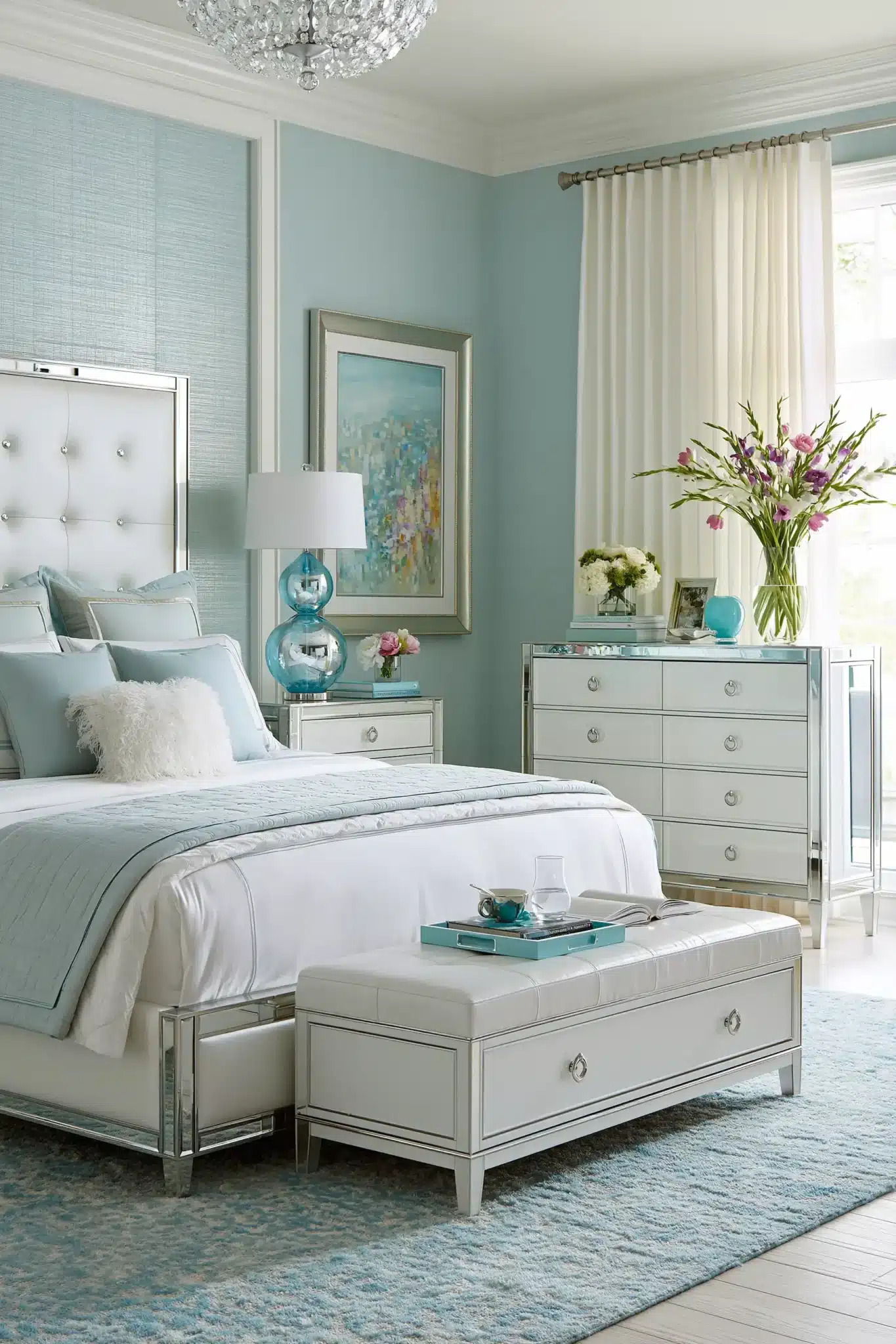 29 Light Blue and White Bedroom Ideas That Breathe 13