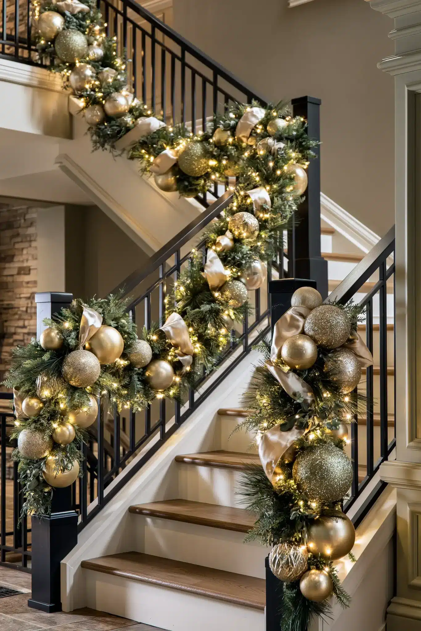 29 Christmas Staircase Decor Ideas That Actually Hold Up 13