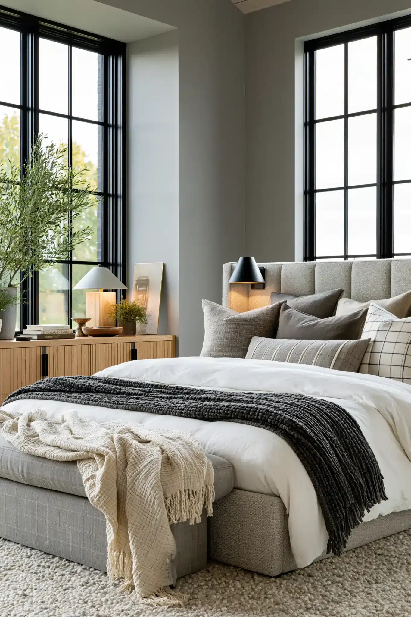 29 Grey and White Bedroom Ideas That Never Feel Flat 14