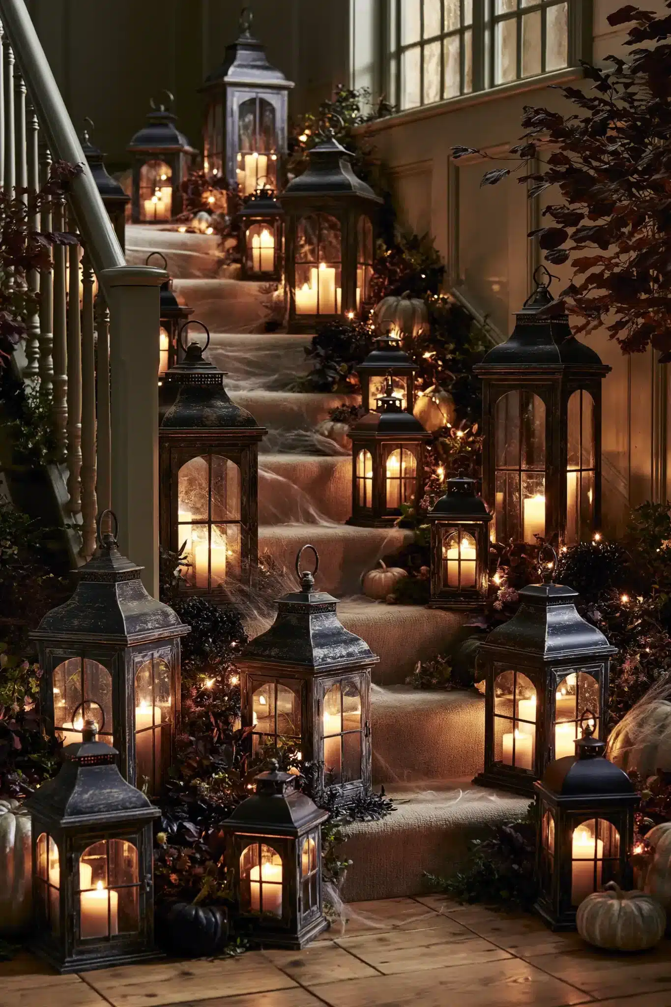 29 Halloween Staircase Decor Ideas That Skip the Cheap Stuff 14