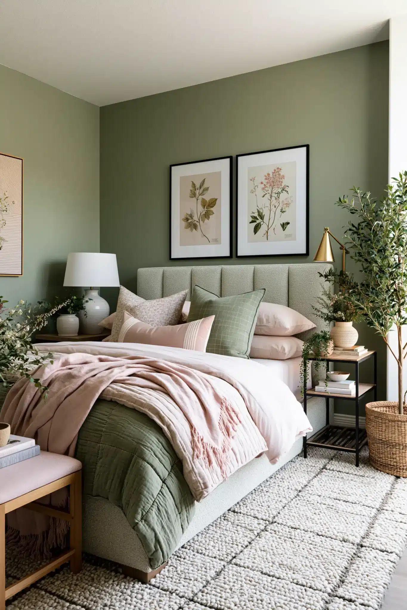 29 Sage Green and Blush Bedroom Ideas That Feel Quiet 14