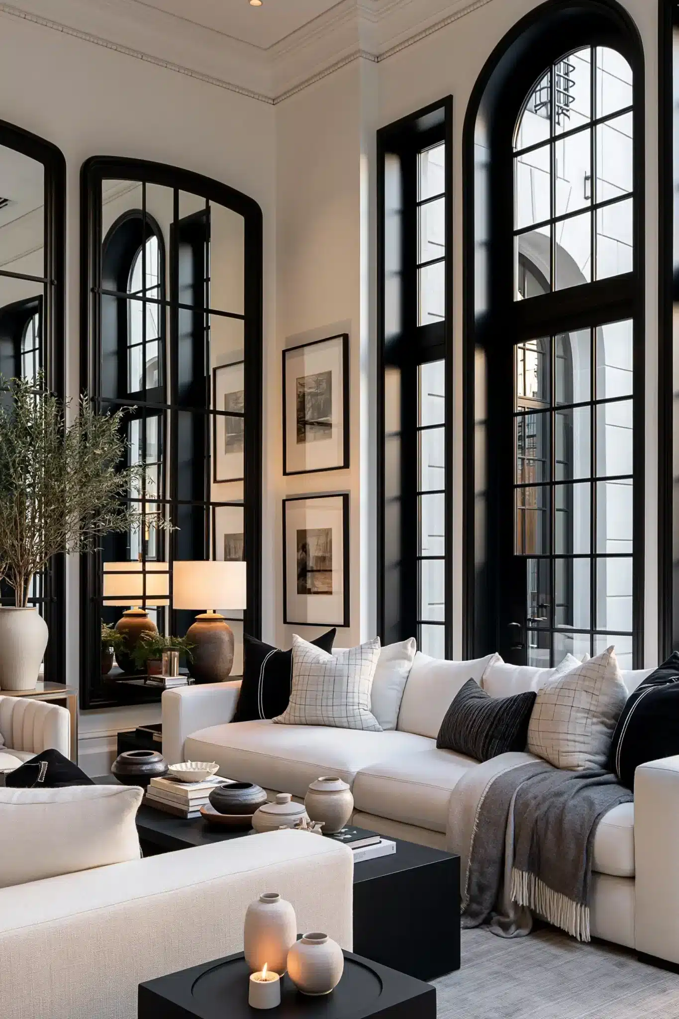 29 Black and White Living Room Decor Ideas with Real Contrast 15