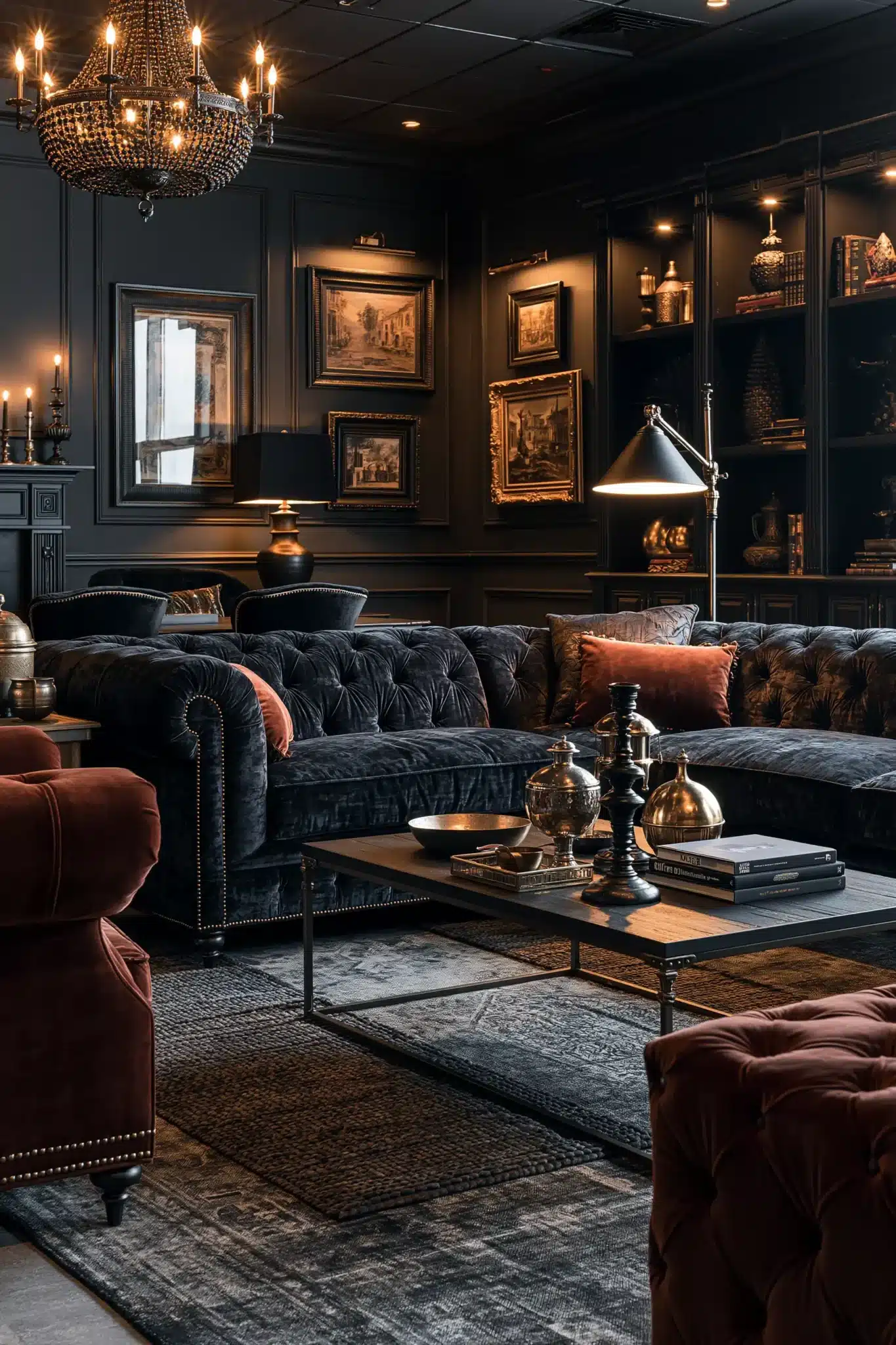29 Gothic Living Room Ideas for a Space That Feels Lived-In 15
