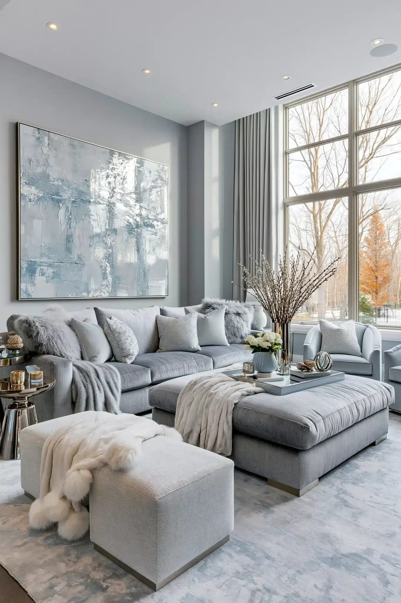 29 Light Blue and Grey Living Room Ideas That Stay Airy 15