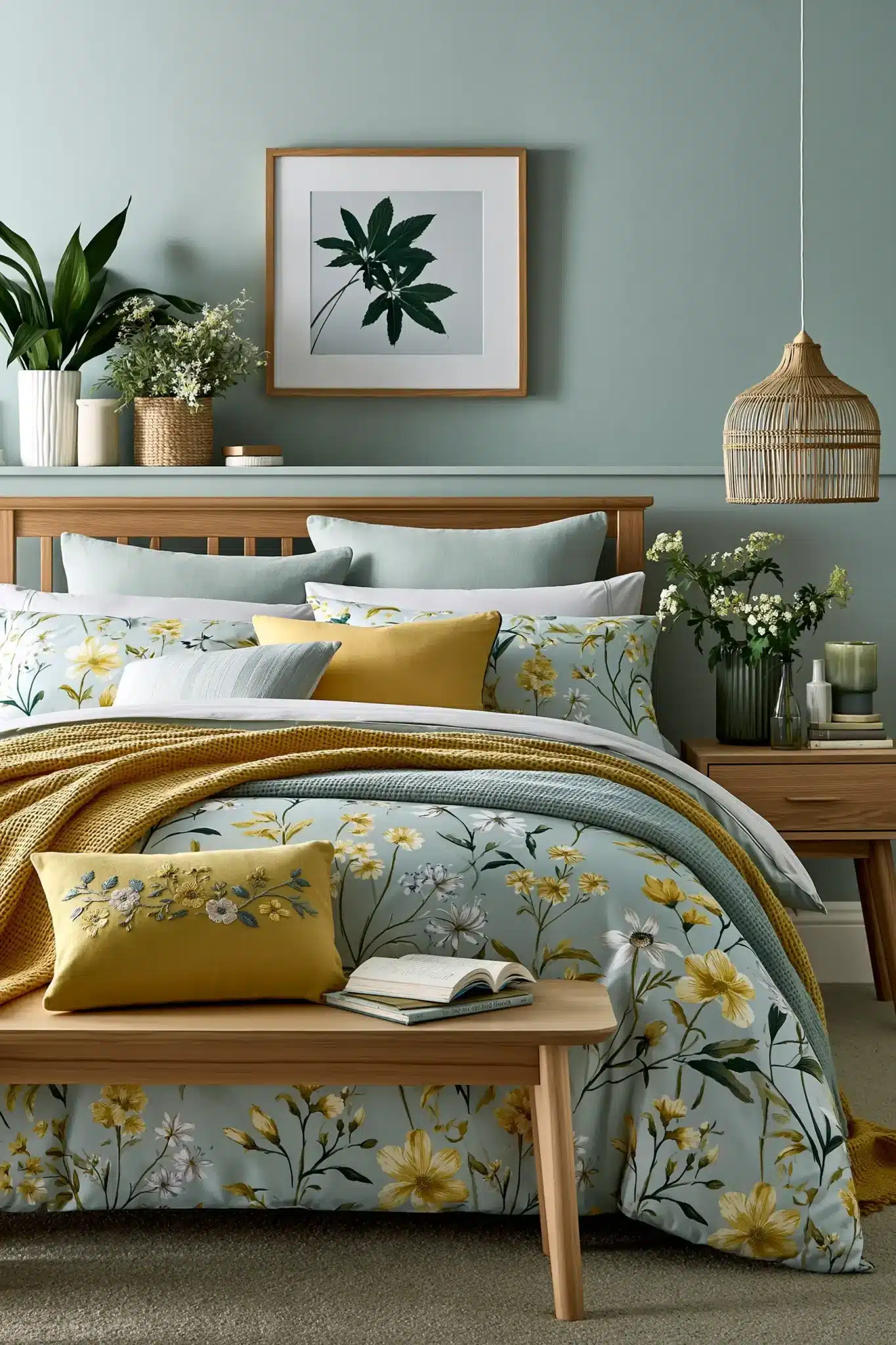 29 Light Blue and Yellow Bedroom Ideas for a Sunny Corner 15