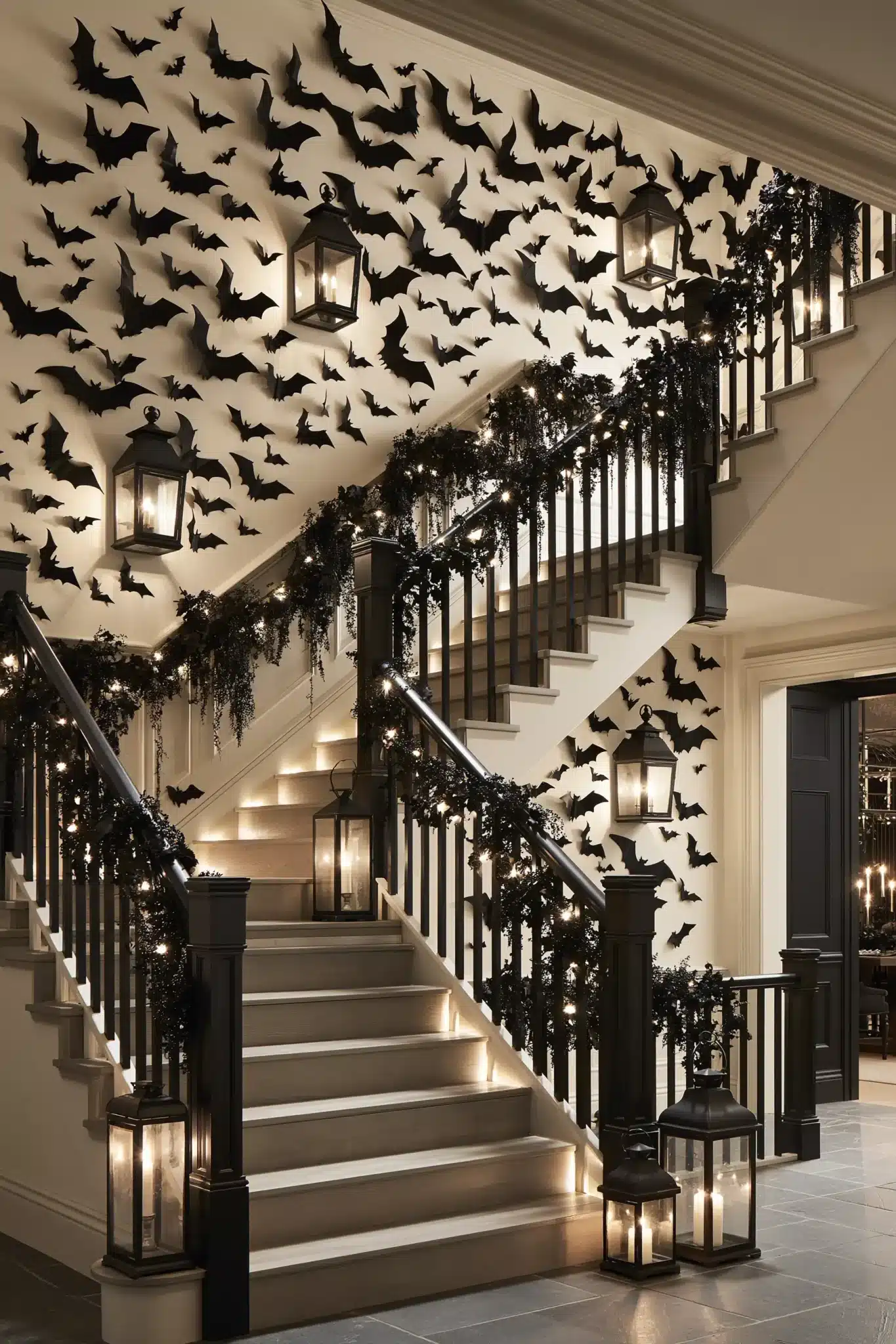 29 Halloween Staircase Decor Ideas That Skip the Cheap Stuff 16