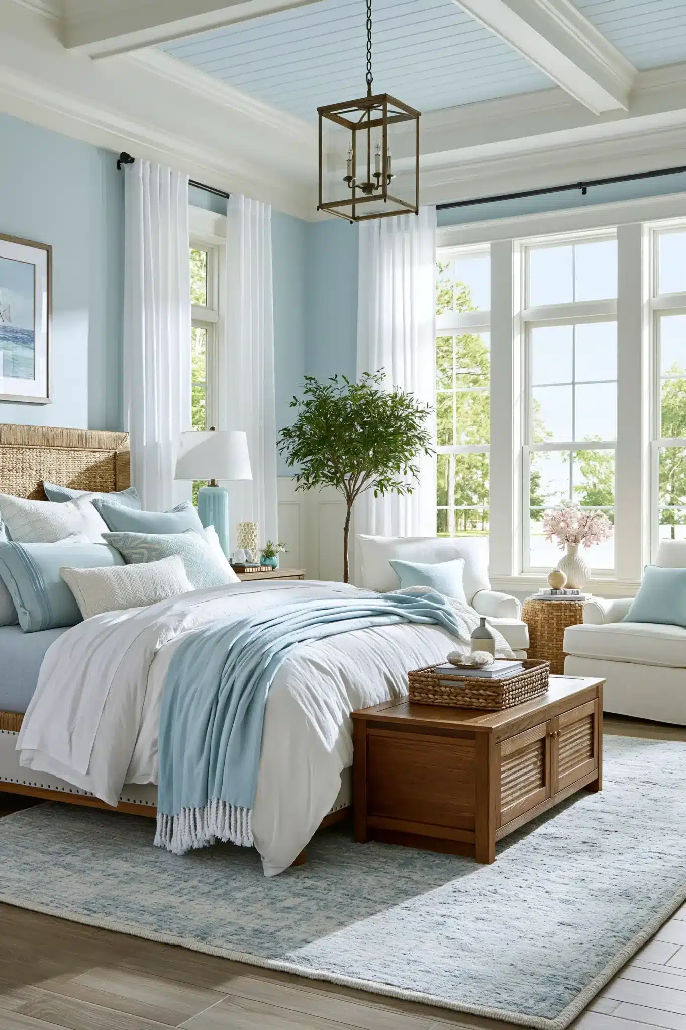 29 Light Blue and White Bedroom Ideas That Breathe 16