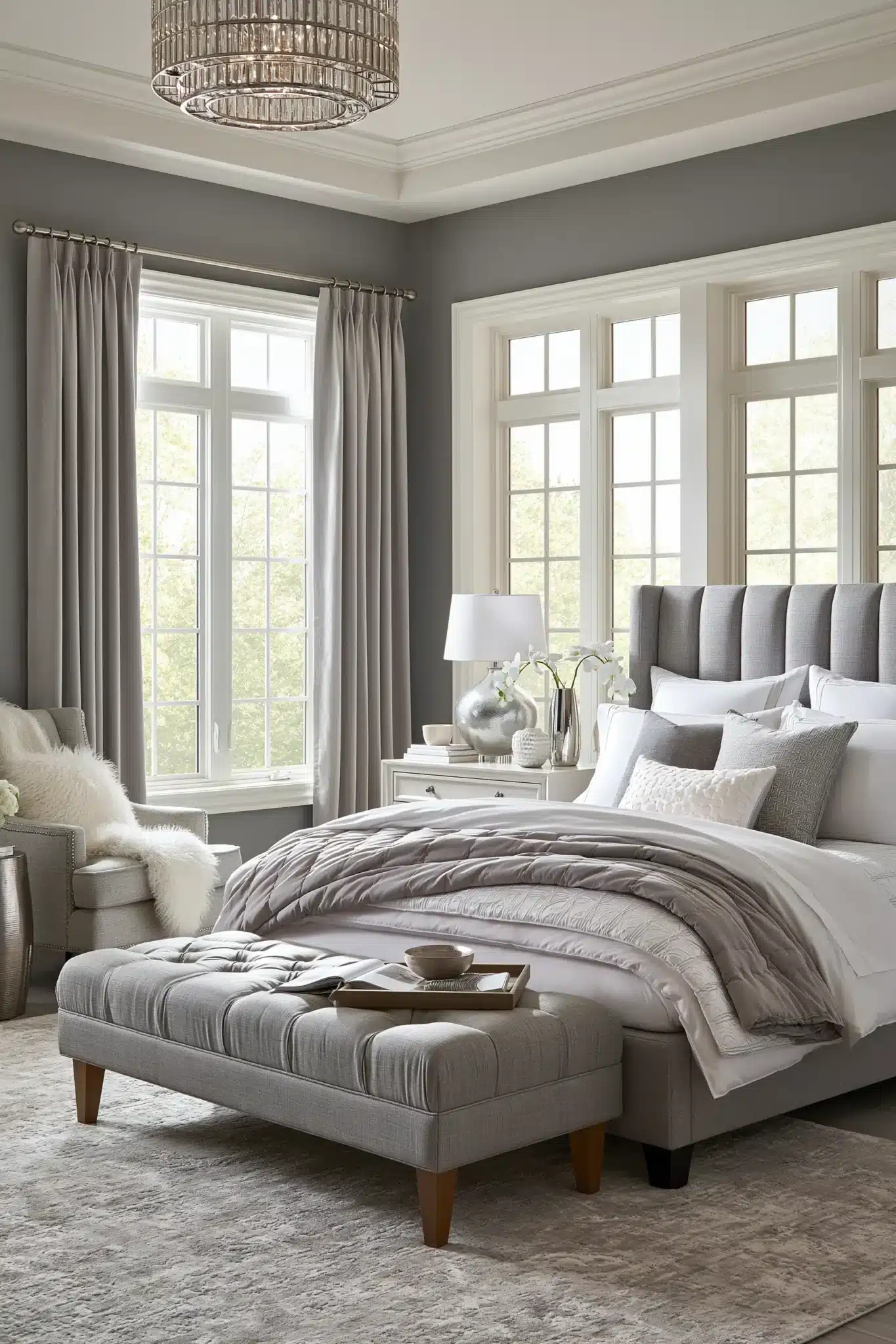 29 Grey and White Bedroom Ideas That Never Feel Flat 16
