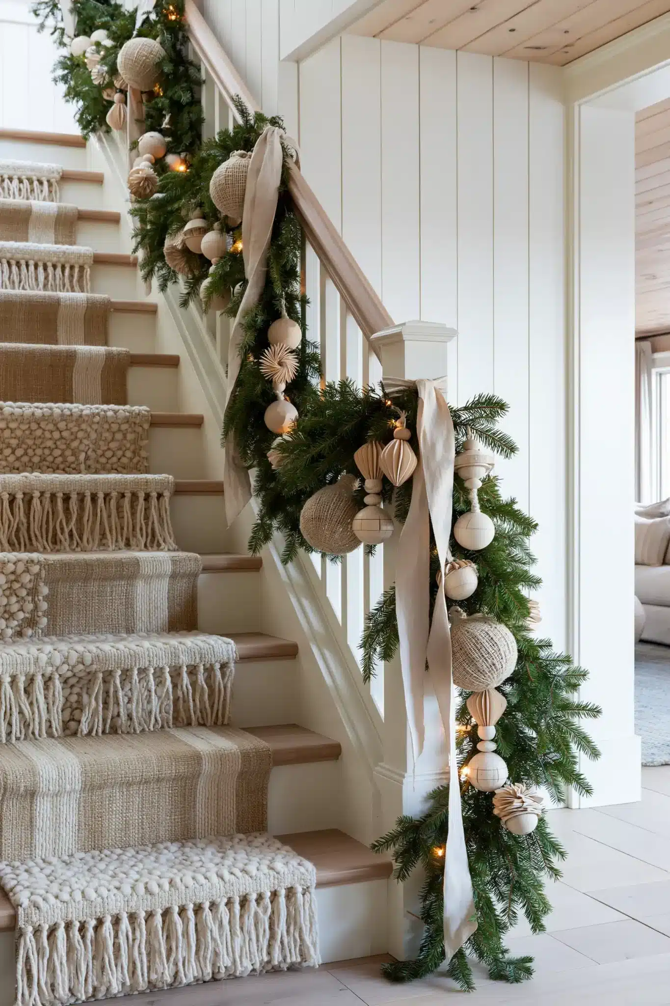 29 Christmas Staircase Decor Ideas That Actually Hold Up 16