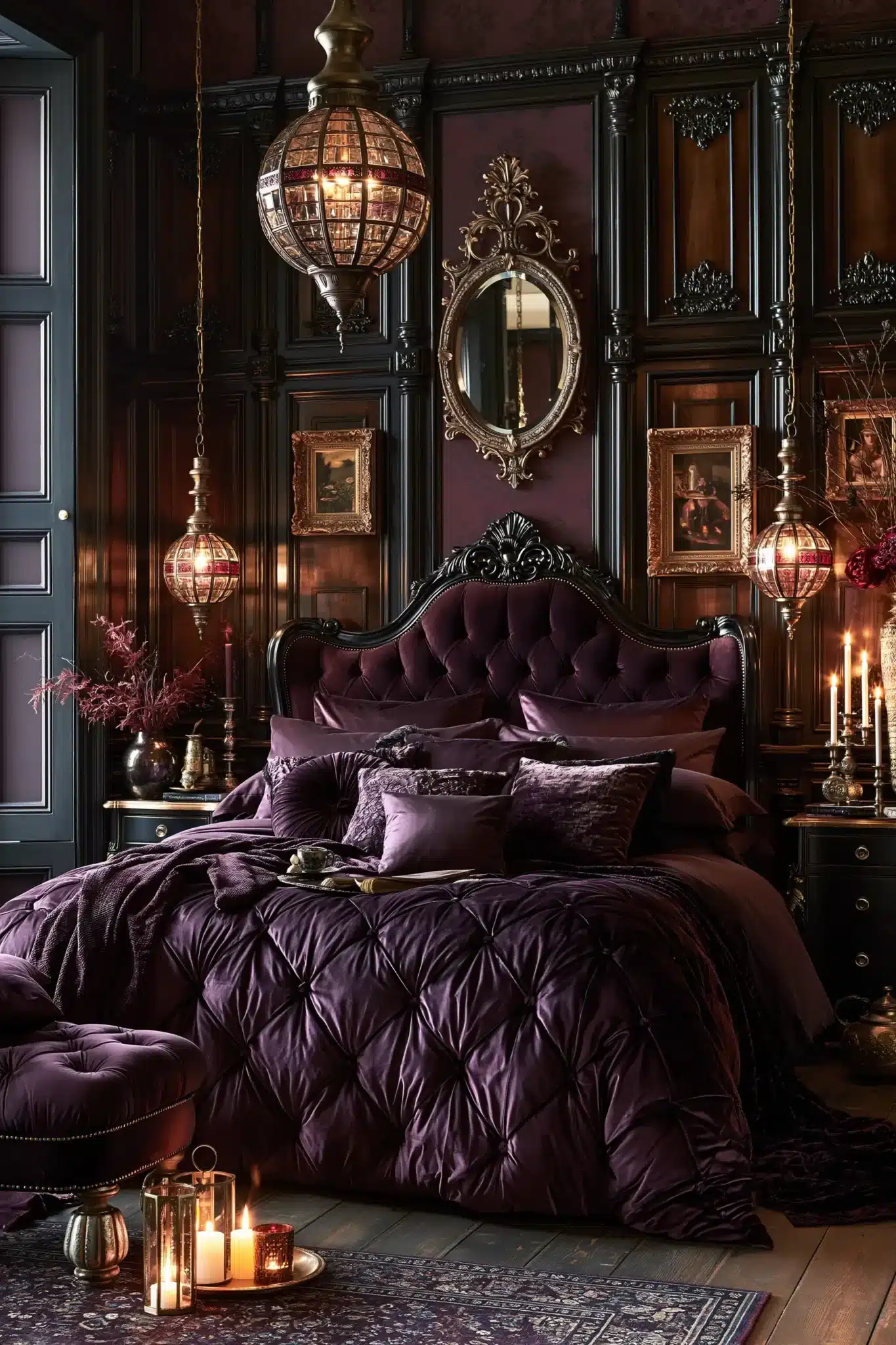 29 Purple Gothic Bedroom Ideas That Lean Into Deep Plum 16