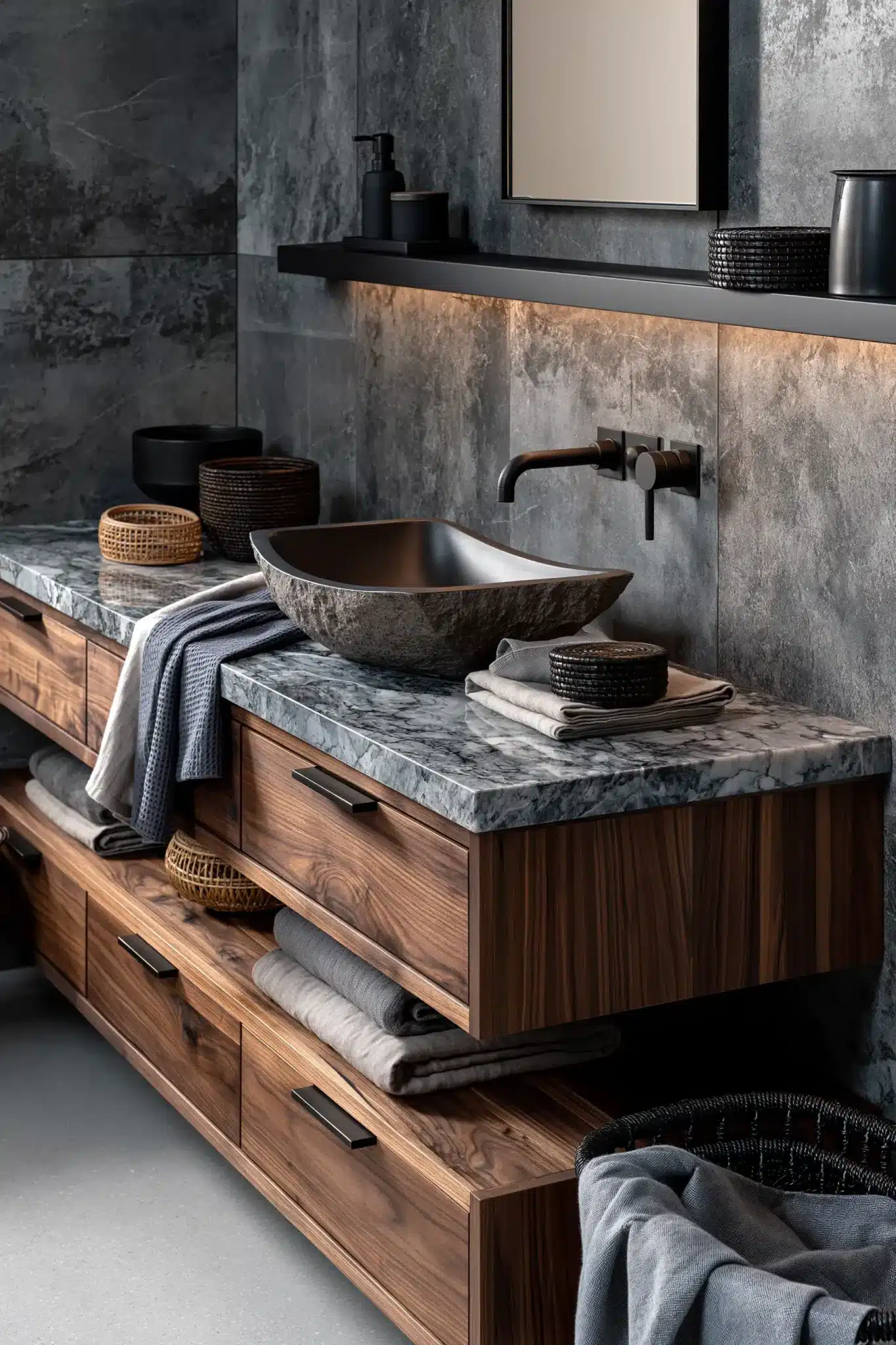 29 Gothic Bathroom Ideas That Feel Moody Without Going Cold 16