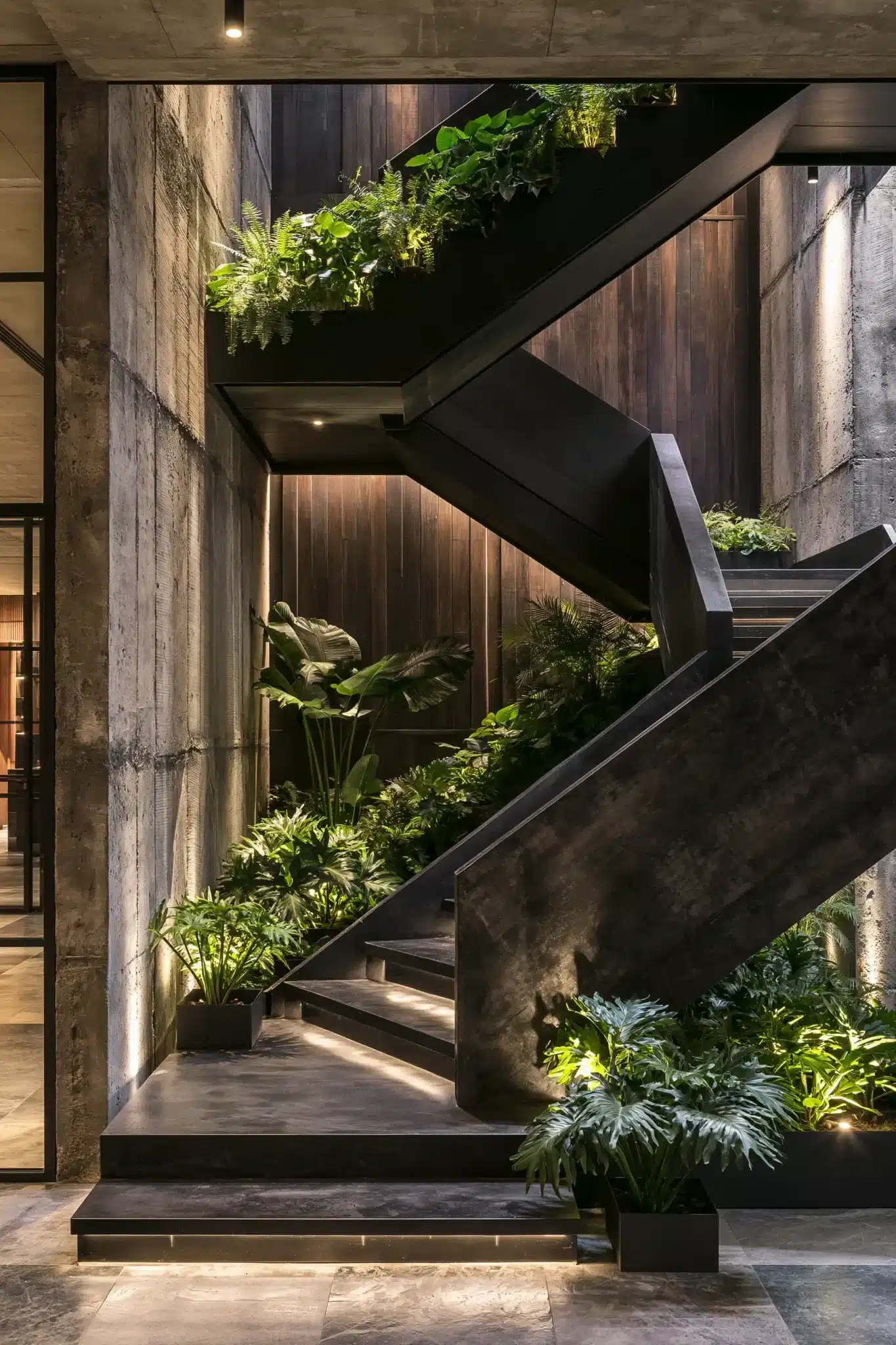 29 Indoor Staircase Garden Ideas for a Stairwell That Breathes 16