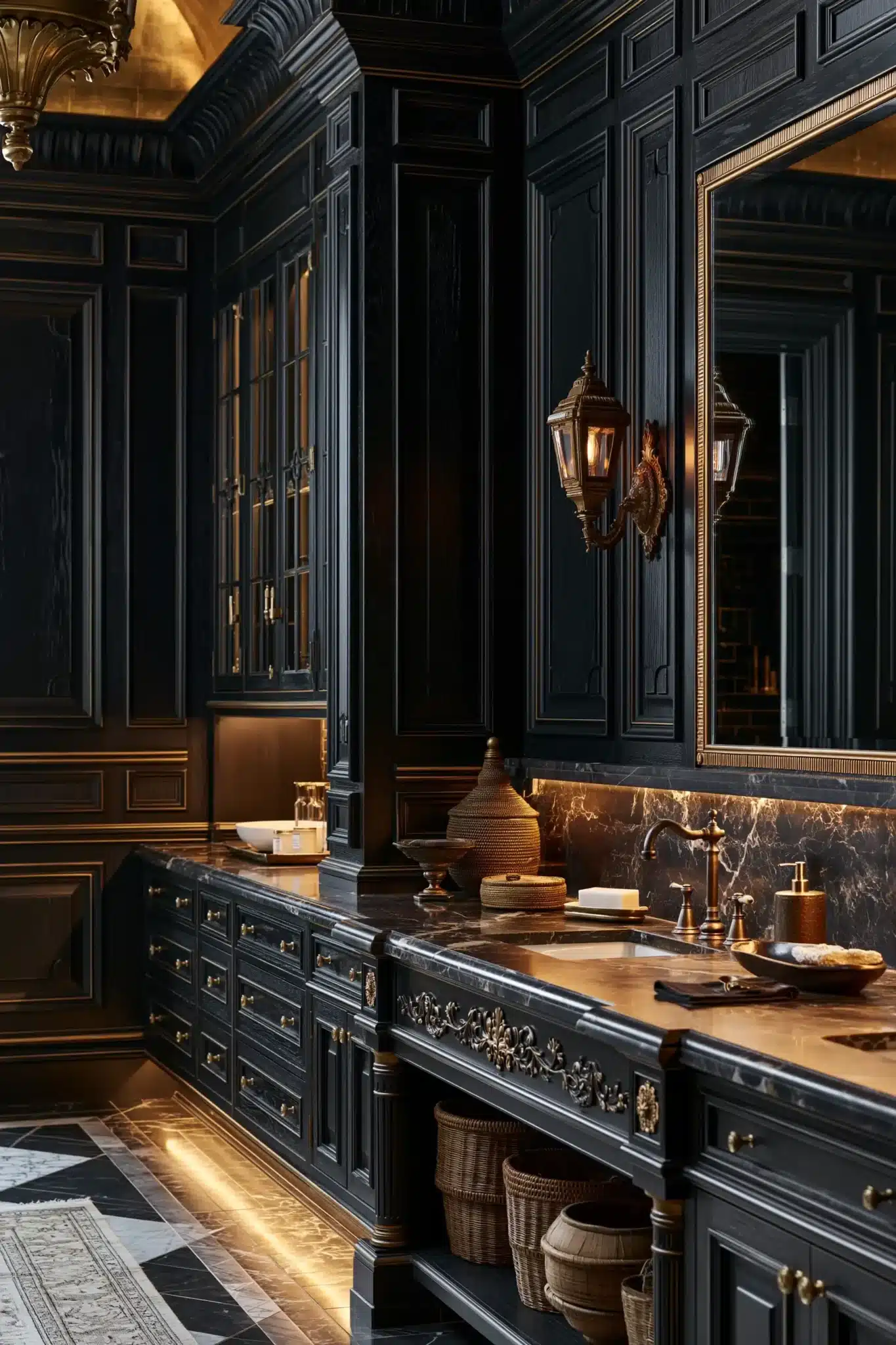 29 Gothic Bathroom Ideas That Feel Moody Without Going Cold 17