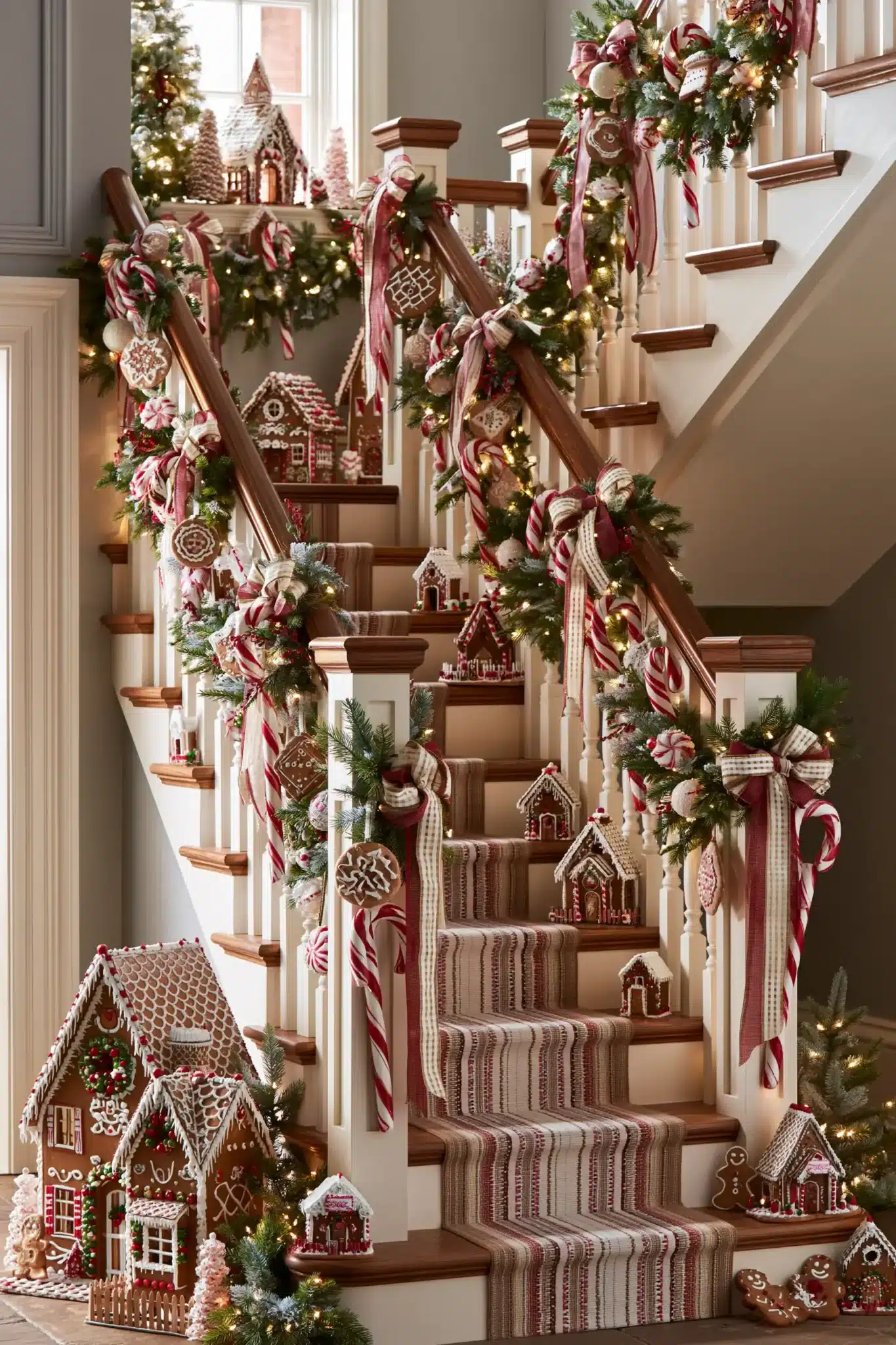 29 Christmas Staircase Decor Ideas That Actually Hold Up 17