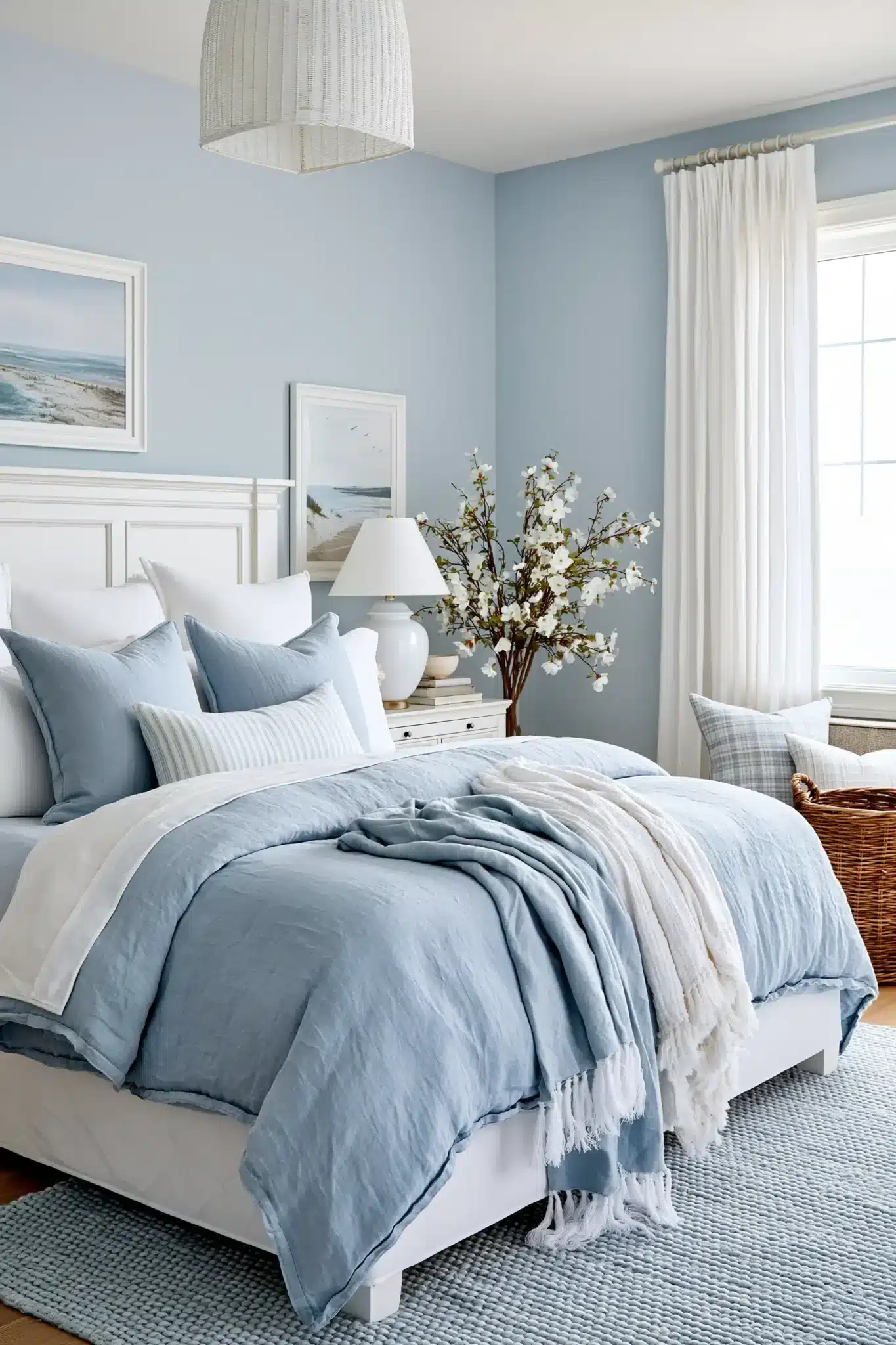 29 Light Blue and White Bedroom Ideas That Breathe 17