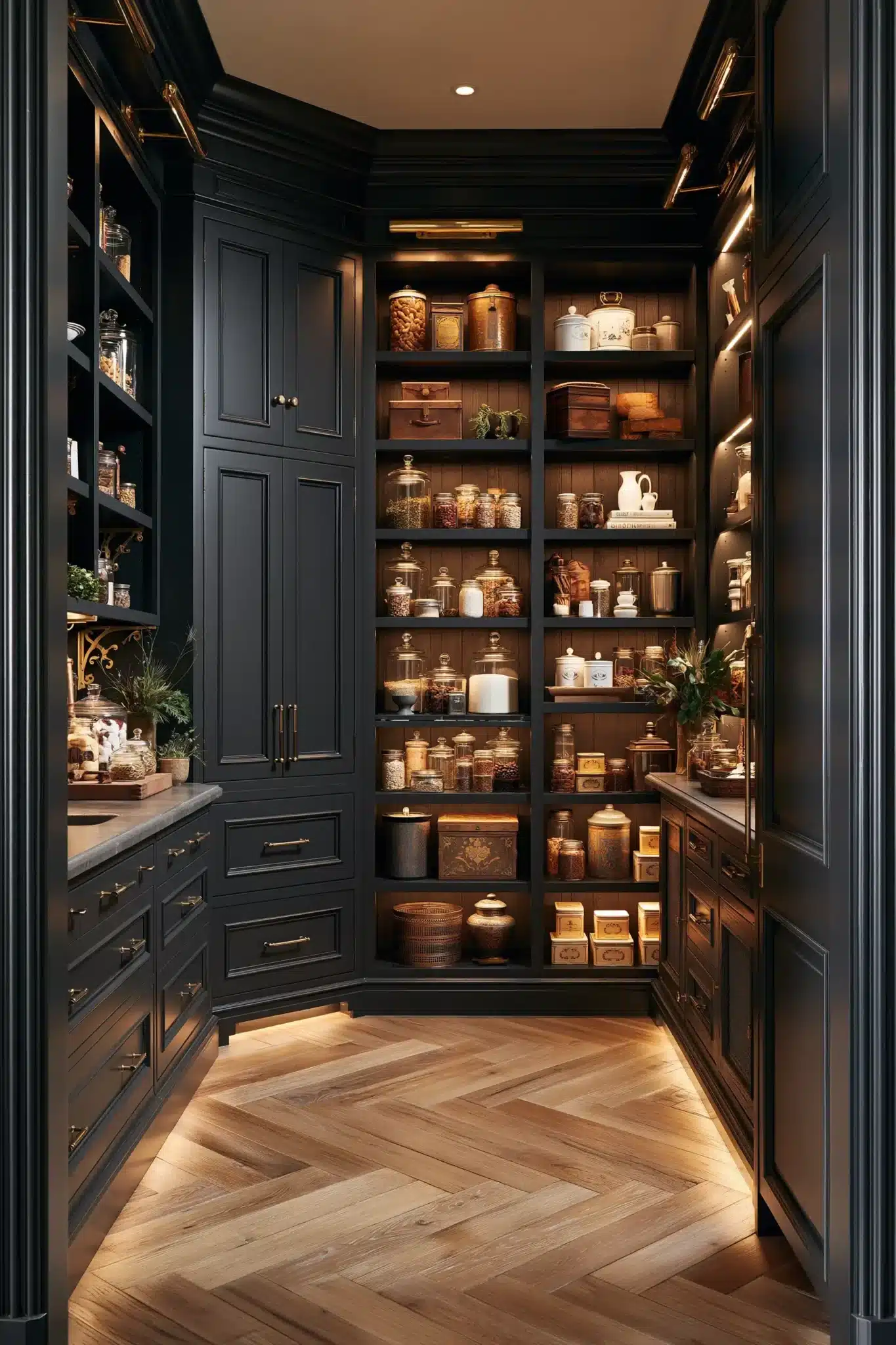 29 Gothic Kitchen Ideas with Stone, Brass, and Black 17