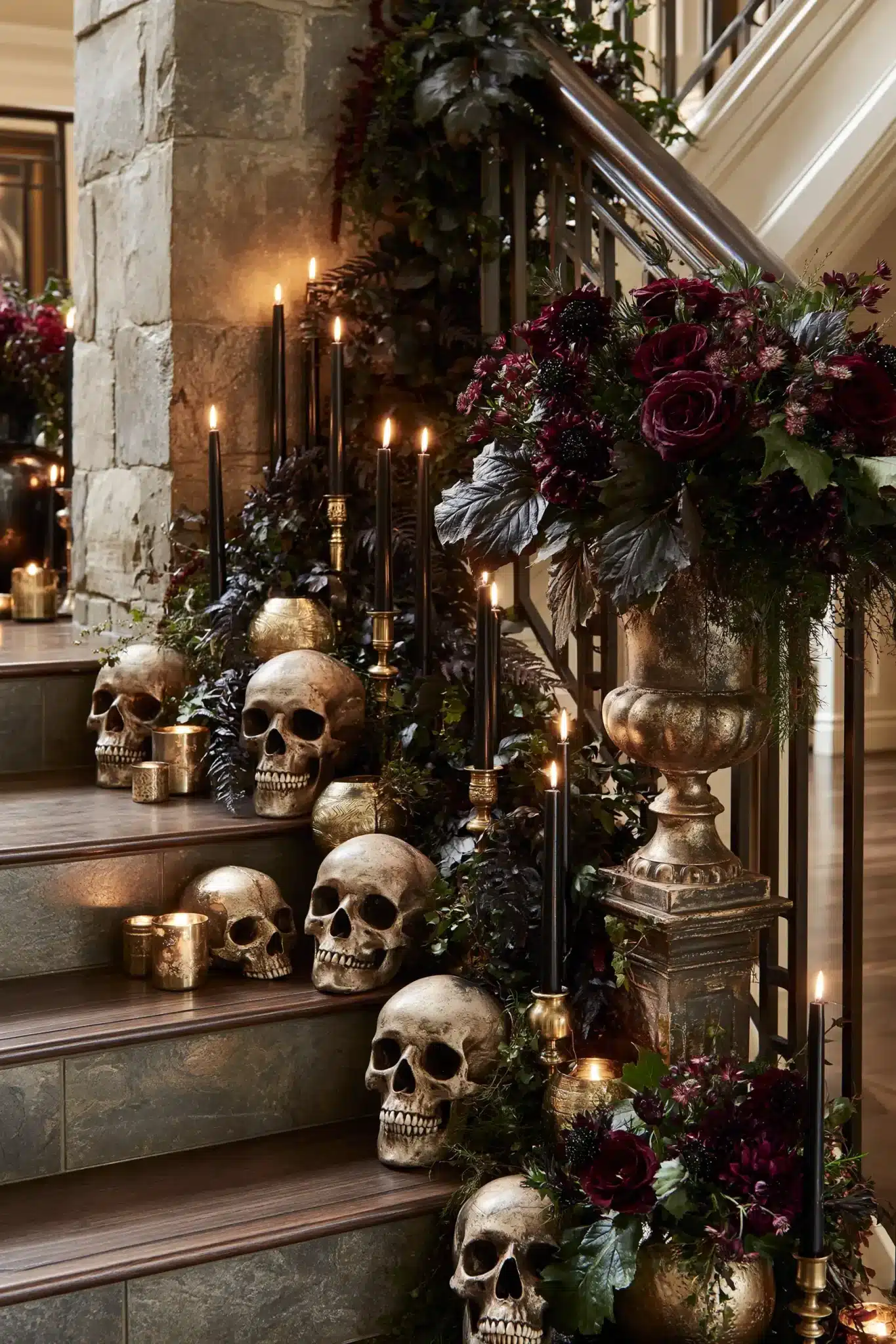 29 Halloween Staircase Decor Ideas That Skip the Cheap Stuff 17
