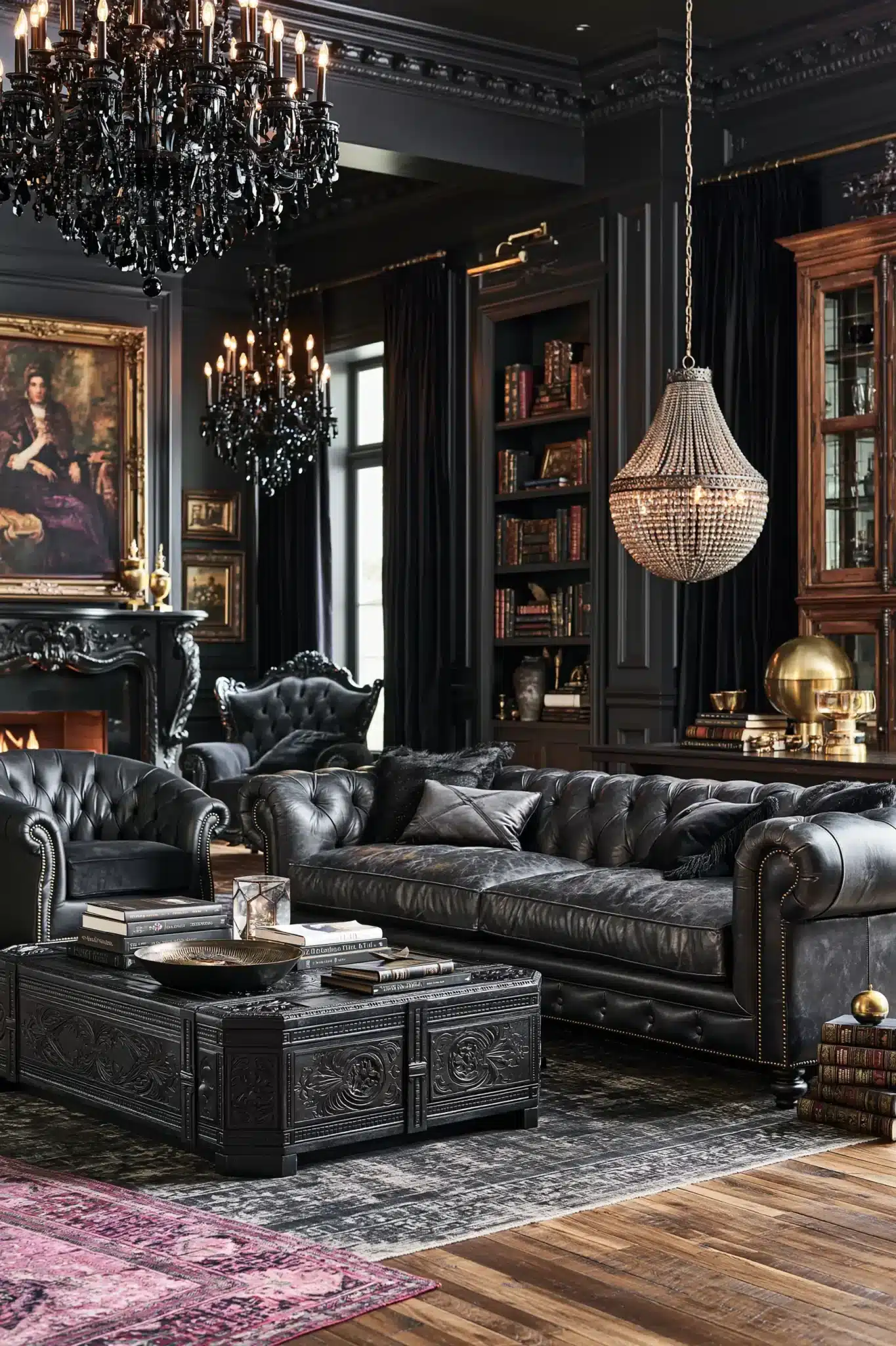29 Gothic Living Room Ideas for a Space That Feels Lived-In 17