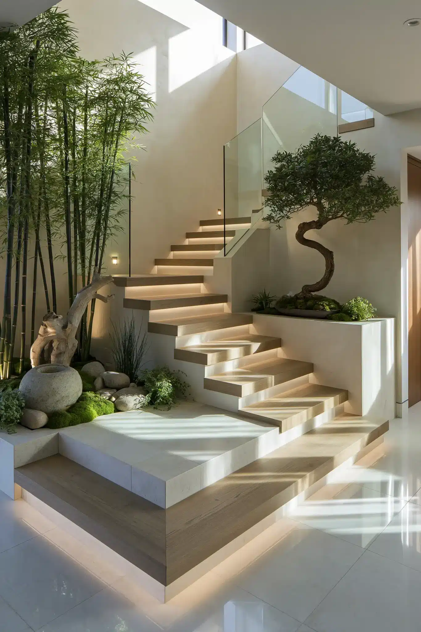 29 Indoor Staircase Garden Ideas for a Stairwell That Breathes 17