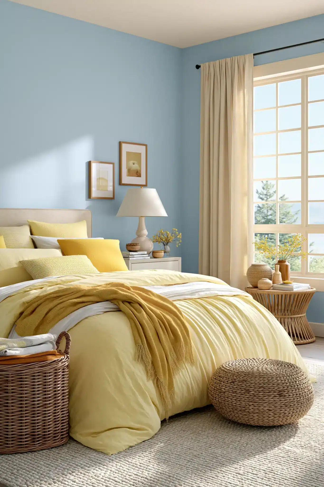 29 Light Blue and Yellow Bedroom Ideas for a Sunny Corner 18