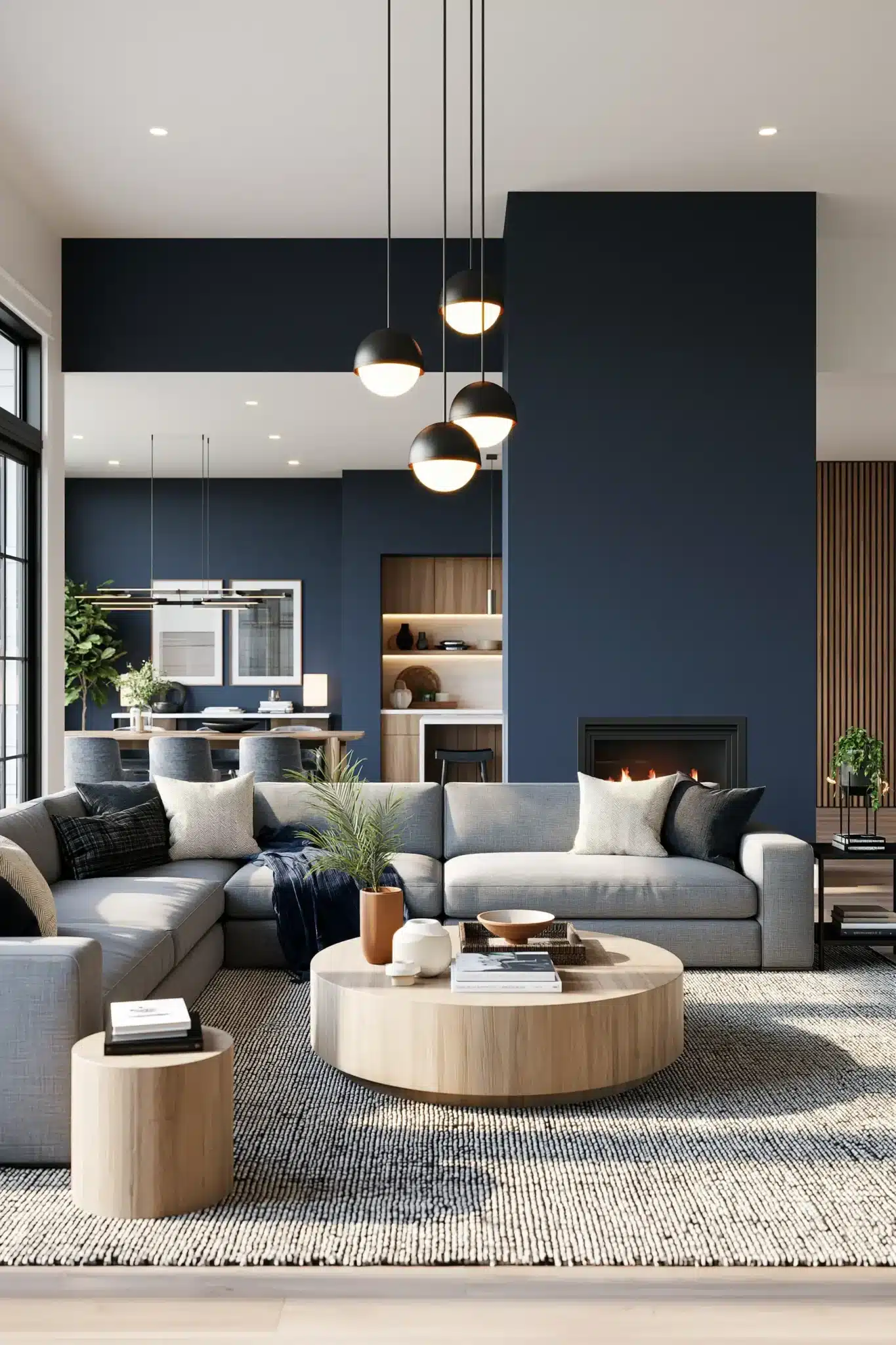 29 Navy Blue and Grey Living Room Ideas That Feel Grounded 18