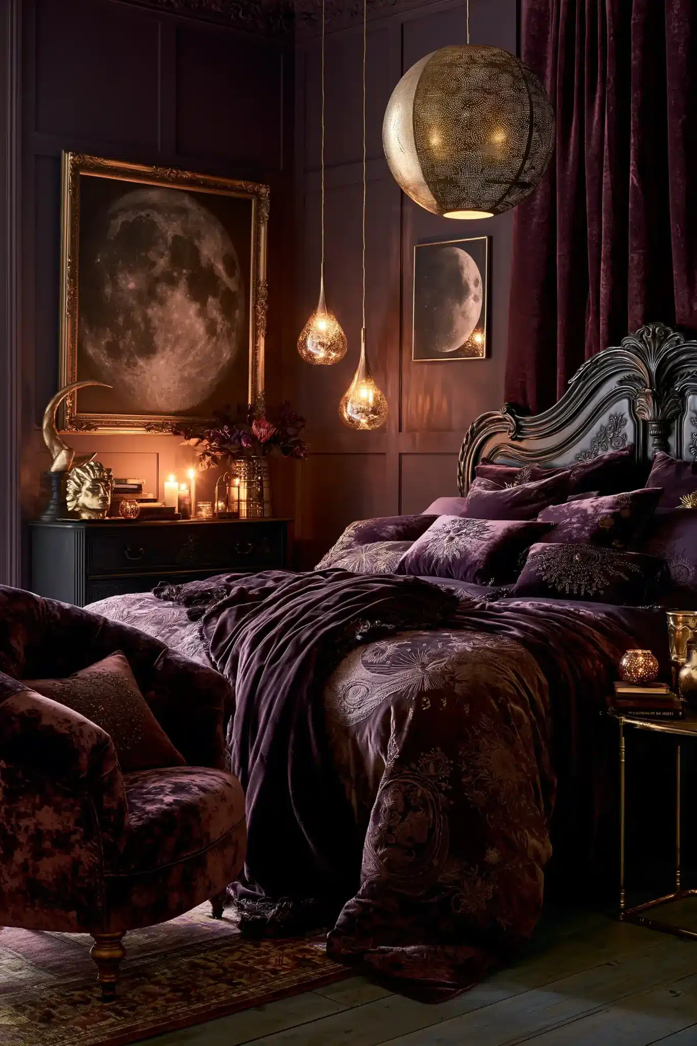 29 Purple Gothic Bedroom Ideas That Lean Into Deep Plum 18