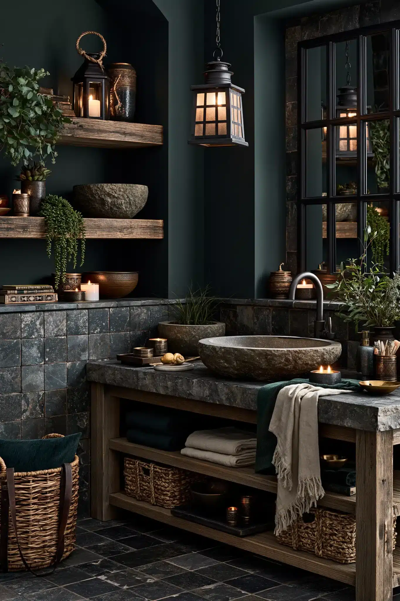 29 Gothic Bathroom Ideas That Feel Moody Without Going Cold 18