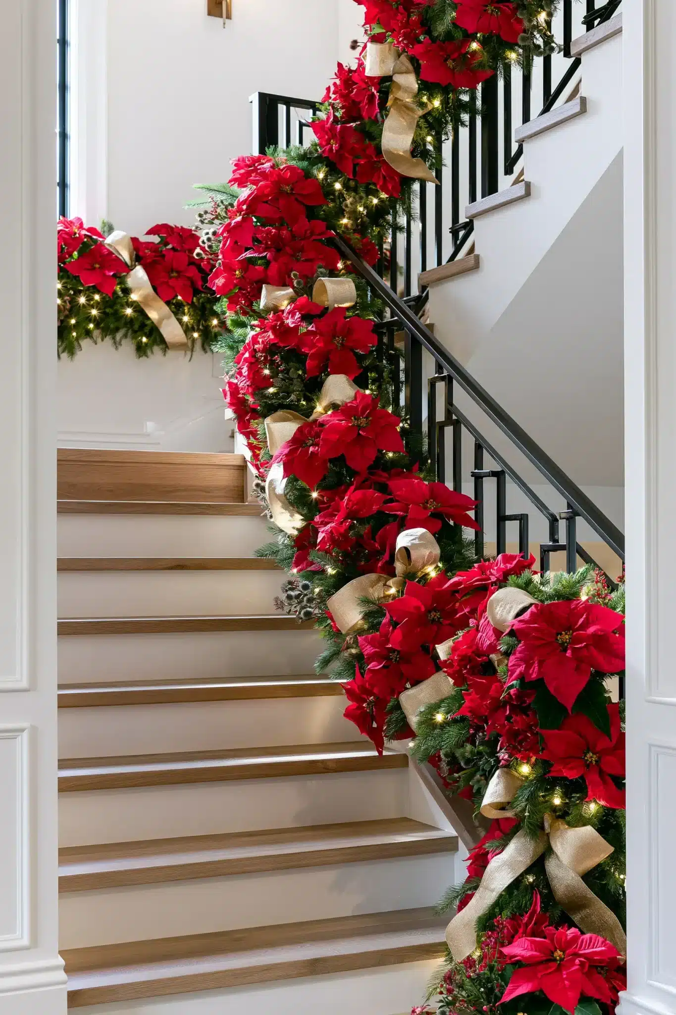 29 Christmas Staircase Decor Ideas That Actually Hold Up 18