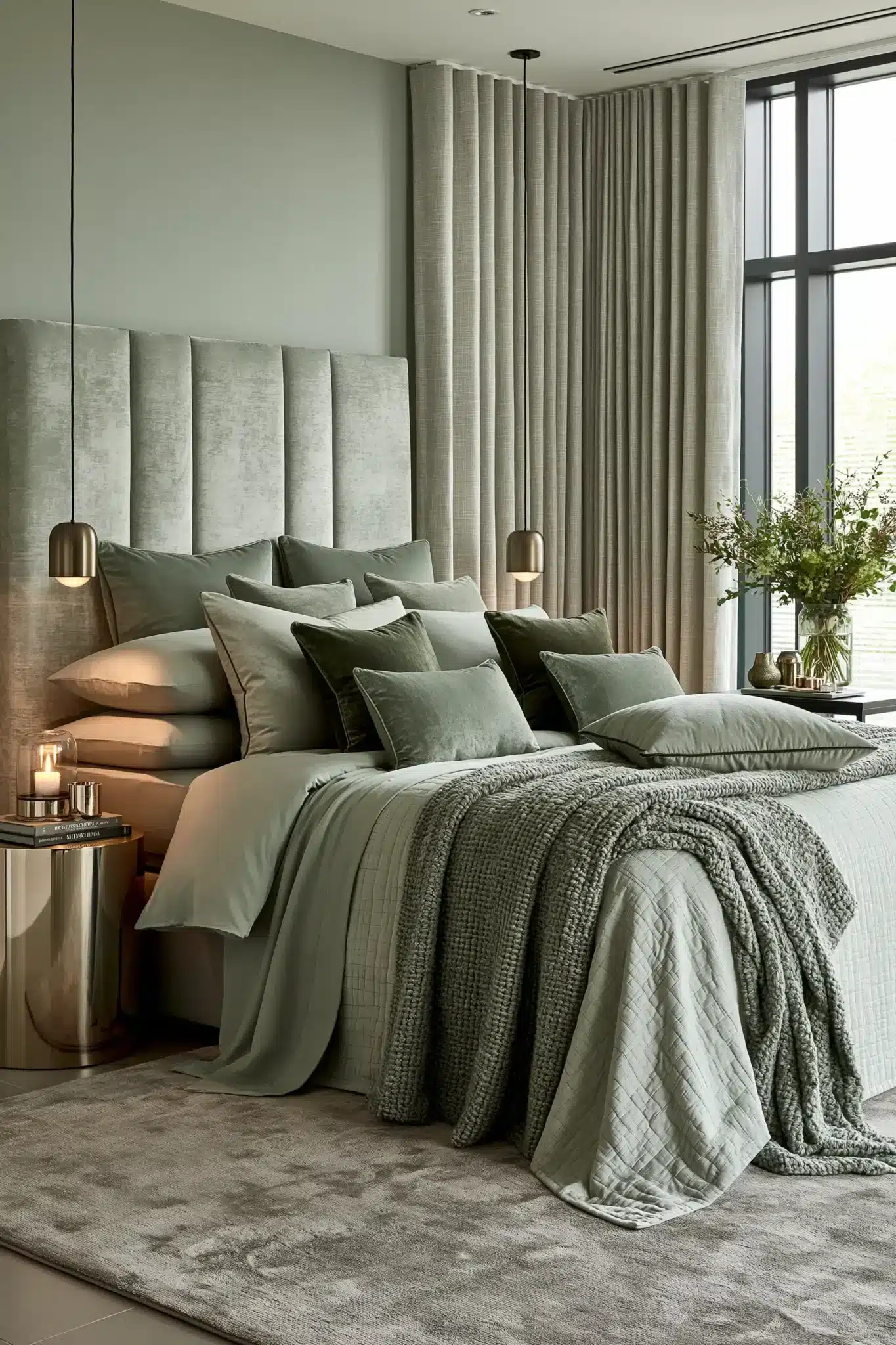 29 Sage Green and Grey Bedroom Ideas That Read Calm 18