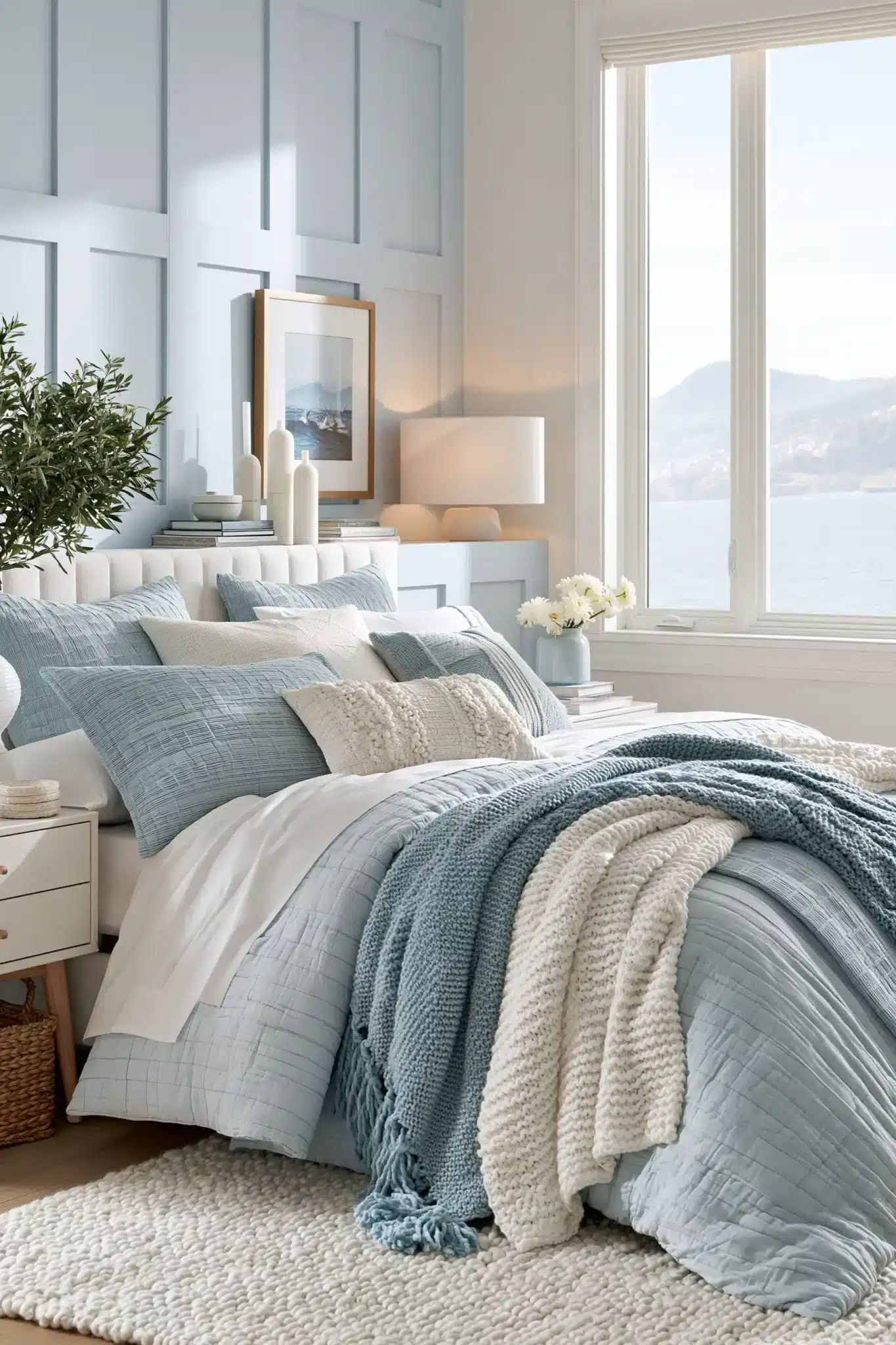 29 Light Blue and White Bedroom Ideas That Breathe 18