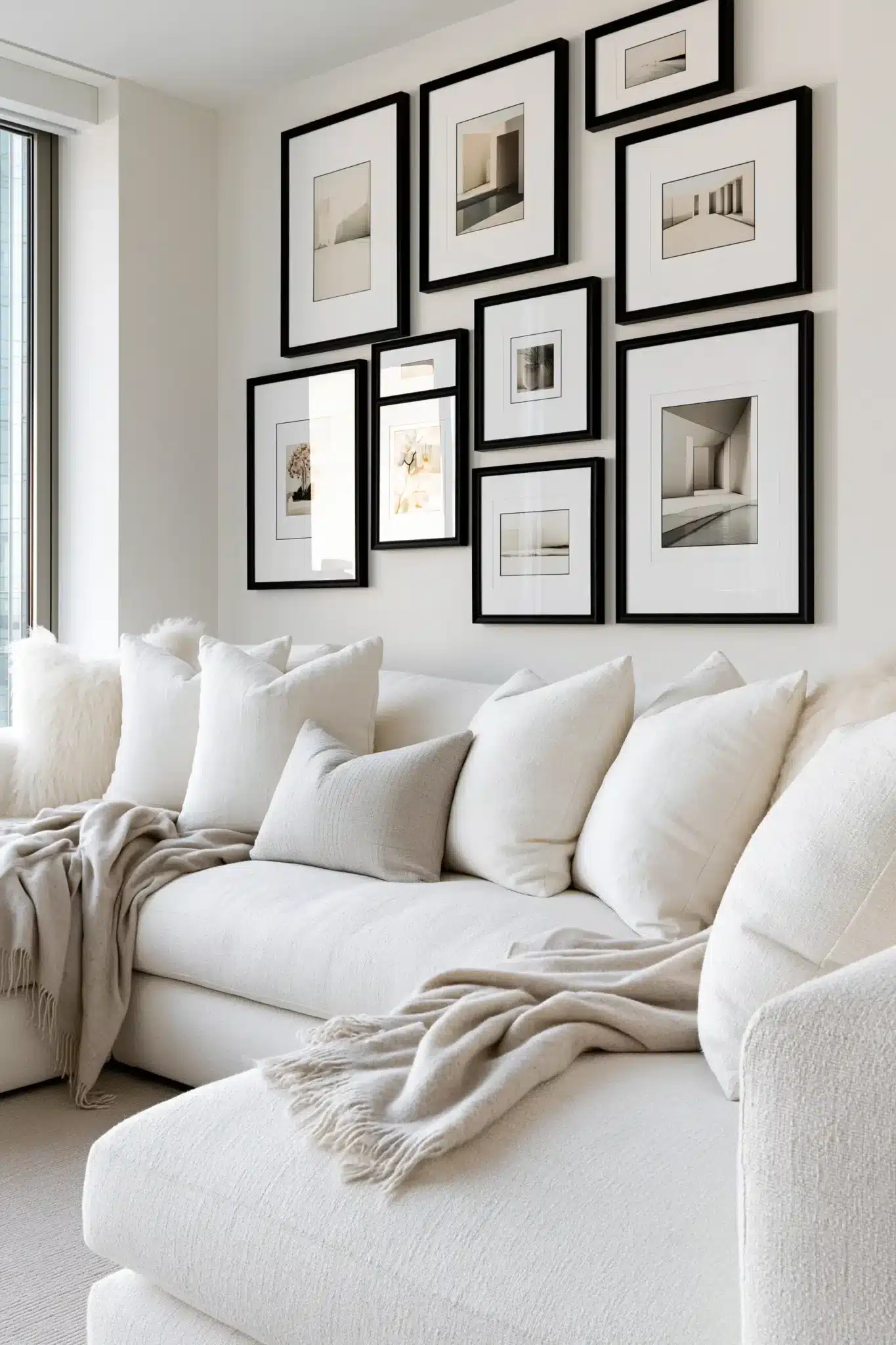 29 Black and White Living Room Decor Ideas with Real Contrast 19